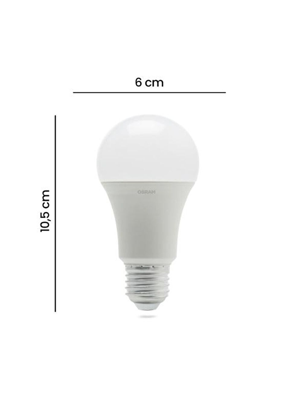 A60 8,5W Led Value Cla60 806Lm E27 3'Lü Ampul - Beyaz Işık - Beyaz - 6x10,5 cm-4
