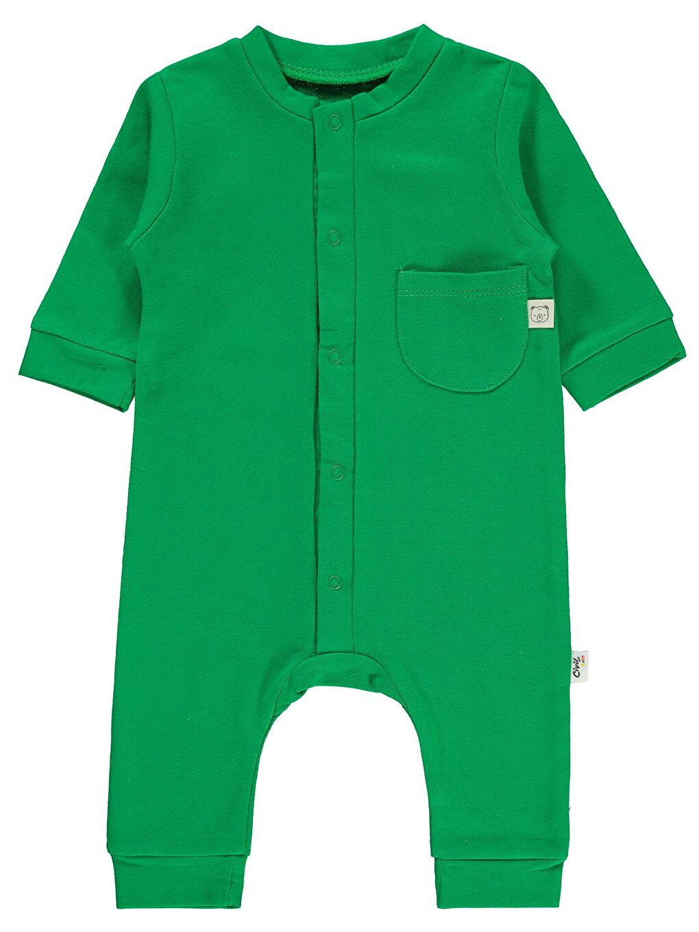 Yeşil Baby Bebek Patiksiz Tulum 1-6 Ay