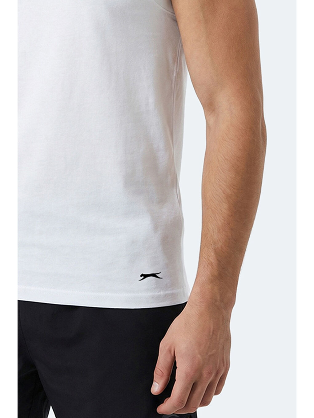 KULAP Erkek Kolsuz Beyaz Tişört-1