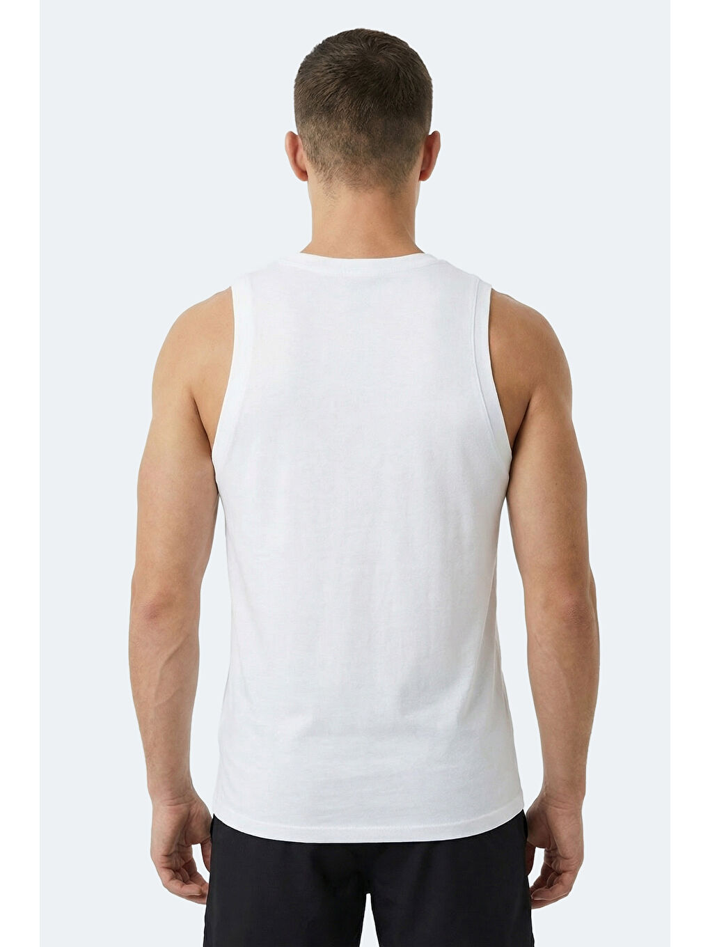 KULAP Erkek Kolsuz Beyaz Tişört-5