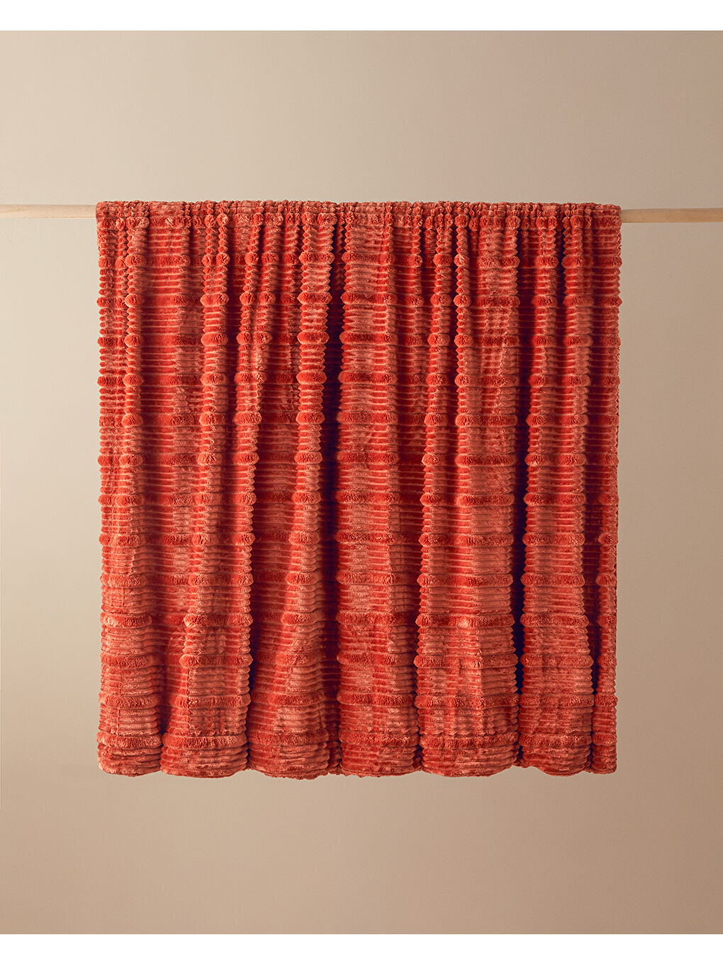 Bright Line Sherpa Supersoft Çift Kişilik Battaniye 200x220 cm Koyu Turuncu-1