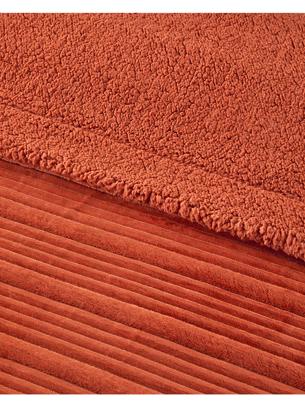 Bright Line Sherpa Supersoft Çift Kişilik Battaniye 200x220 cm Koyu Turuncu-2