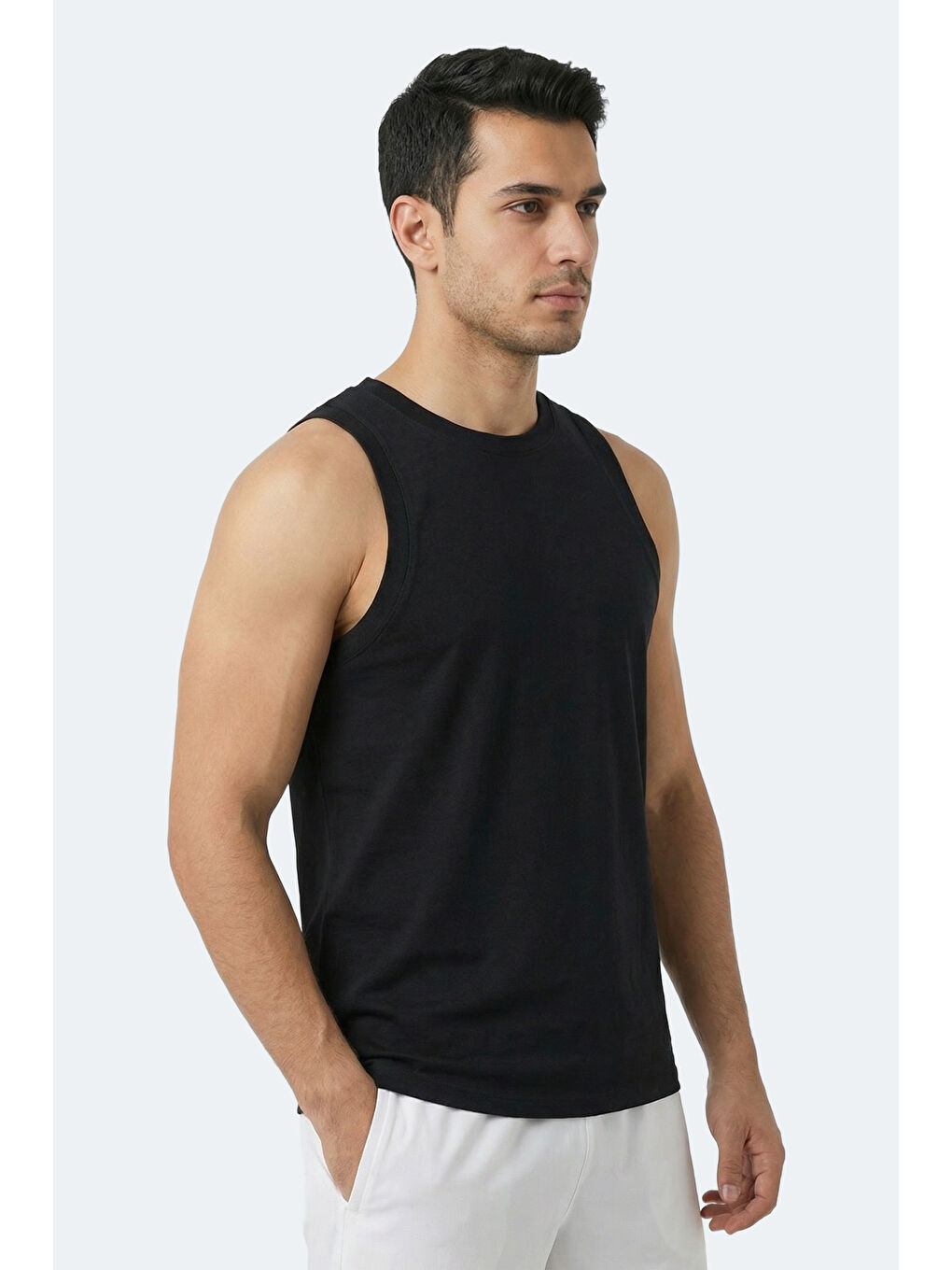 KULAP Erkek Kolsuz Siyah Tişört-5