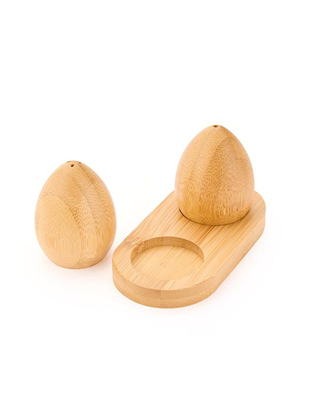 Yumurta Tuzluk Biberlik - Kahverengi - 11,8x6x6,6 cm-1