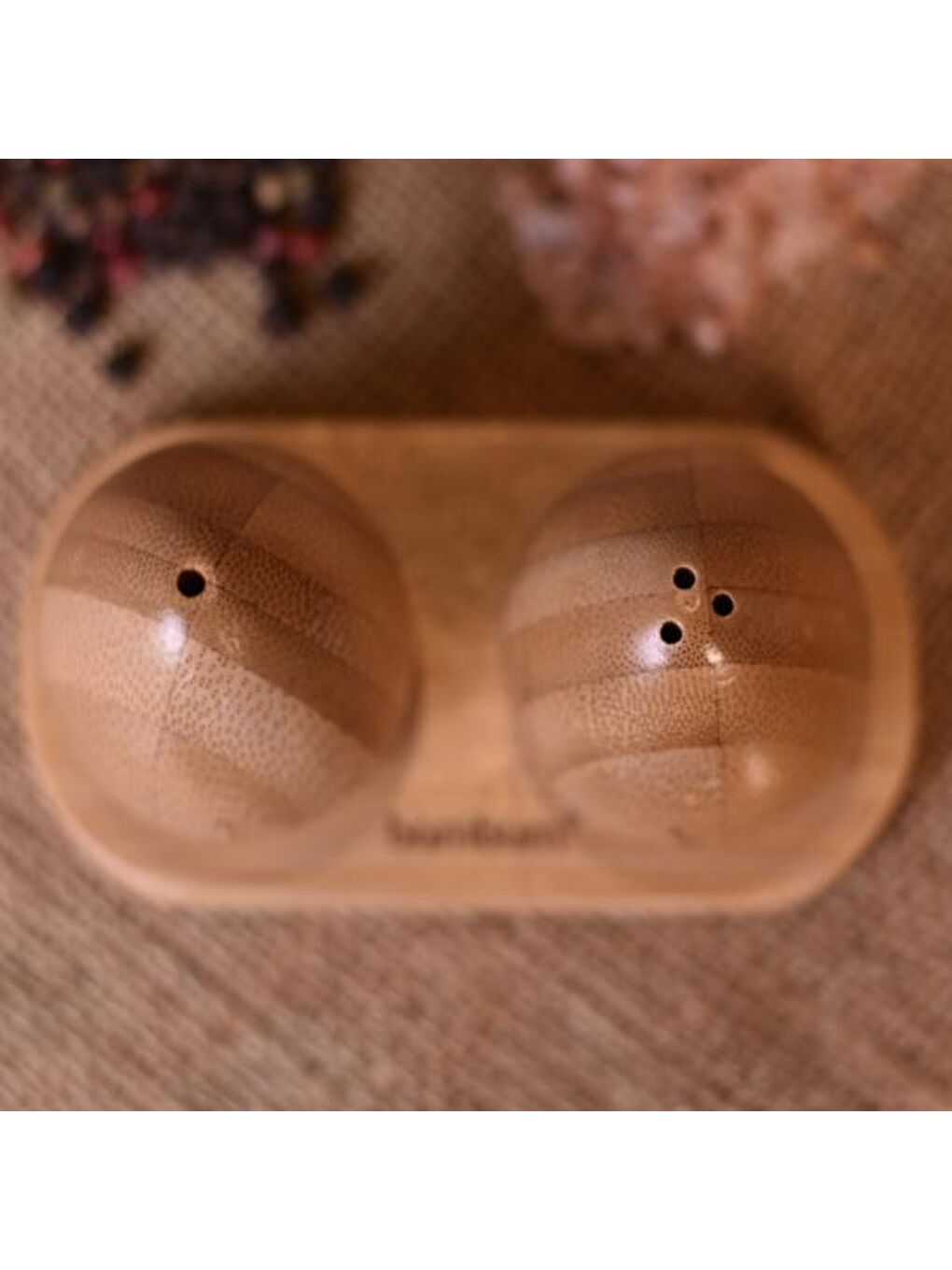 Yumurta Tuzluk Biberlik - Kahverengi - 11,8x6x6,6 cm-4