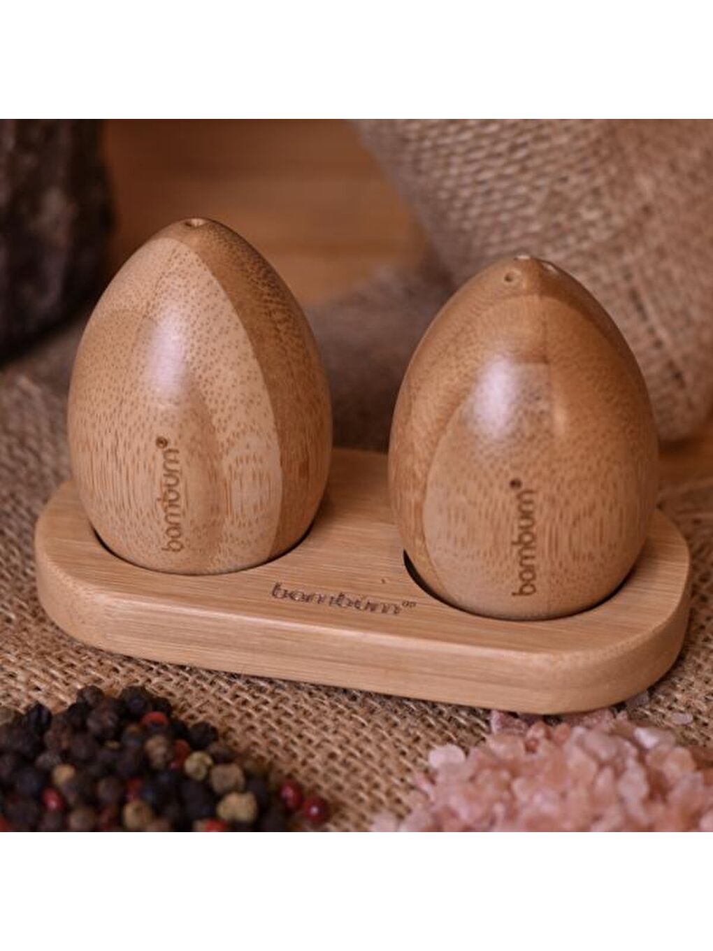 Yumurta Tuzluk Biberlik - Kahverengi - 11,8x6x6,6 cm-5