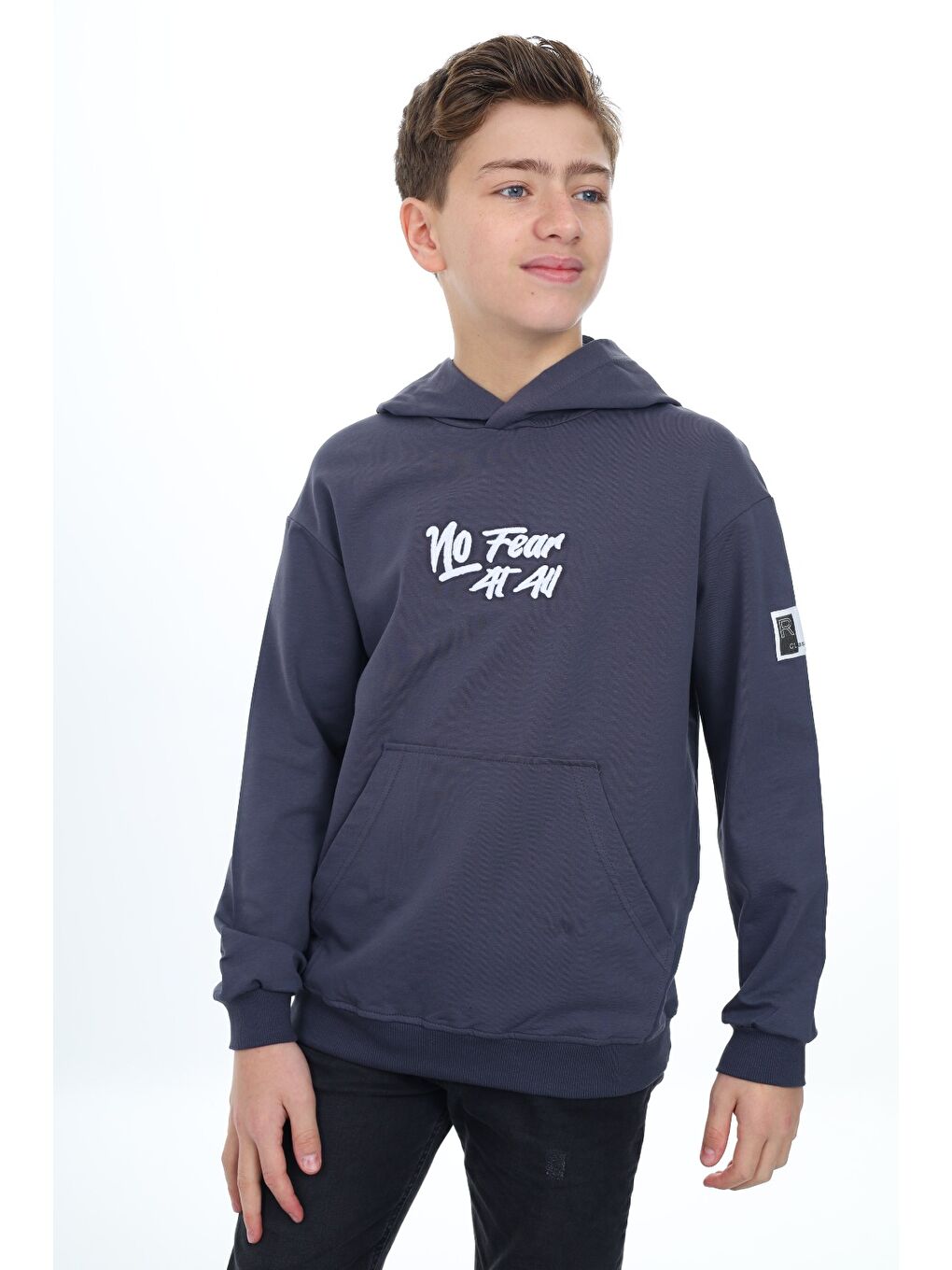 Toontoykids Gri Erkek Çocuk Nakışlı Sweatshirt