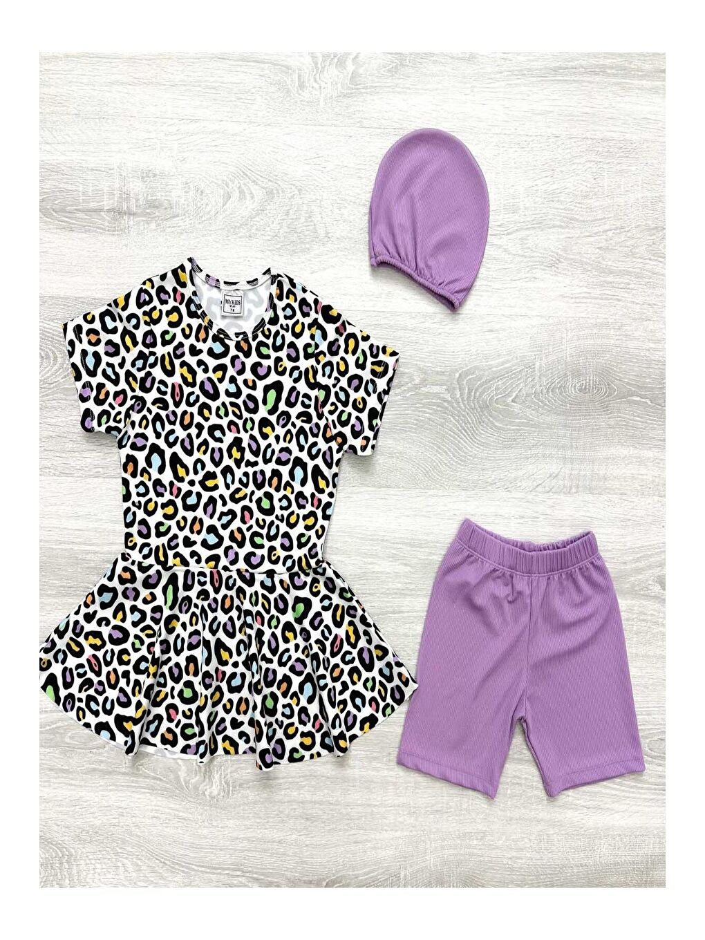 Pembe Üç Parça Kız Çocuk Boneli Mayo