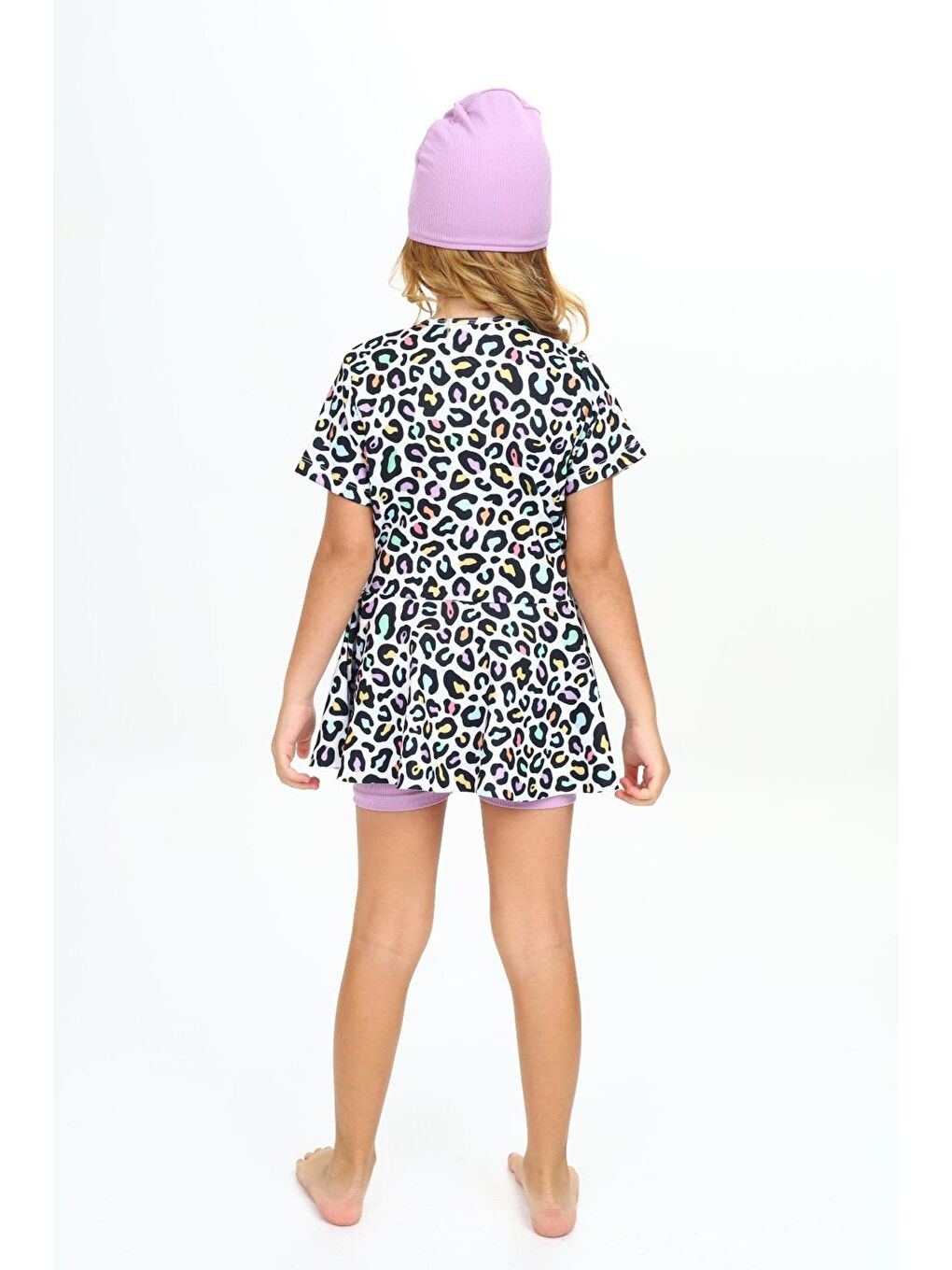 Pembe Üç Parça Kız Çocuk Boneli Mayo-3