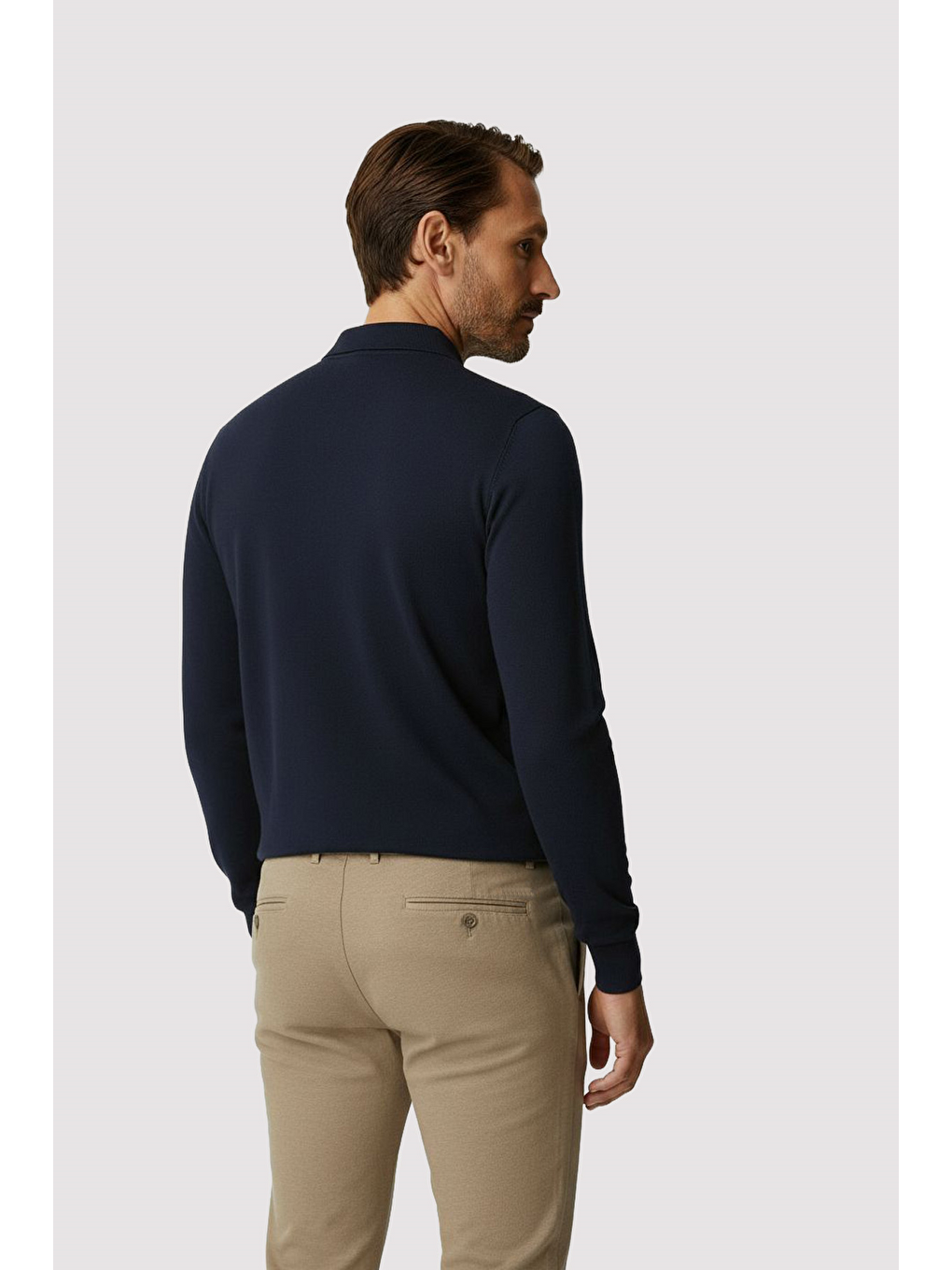 Bej Beli Lastikli İpli Erkek Pantolon – Konfor Kalıp-3