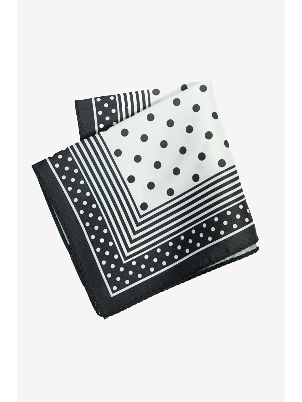 Erkek Siyah-Beyaz Desenli Mendil