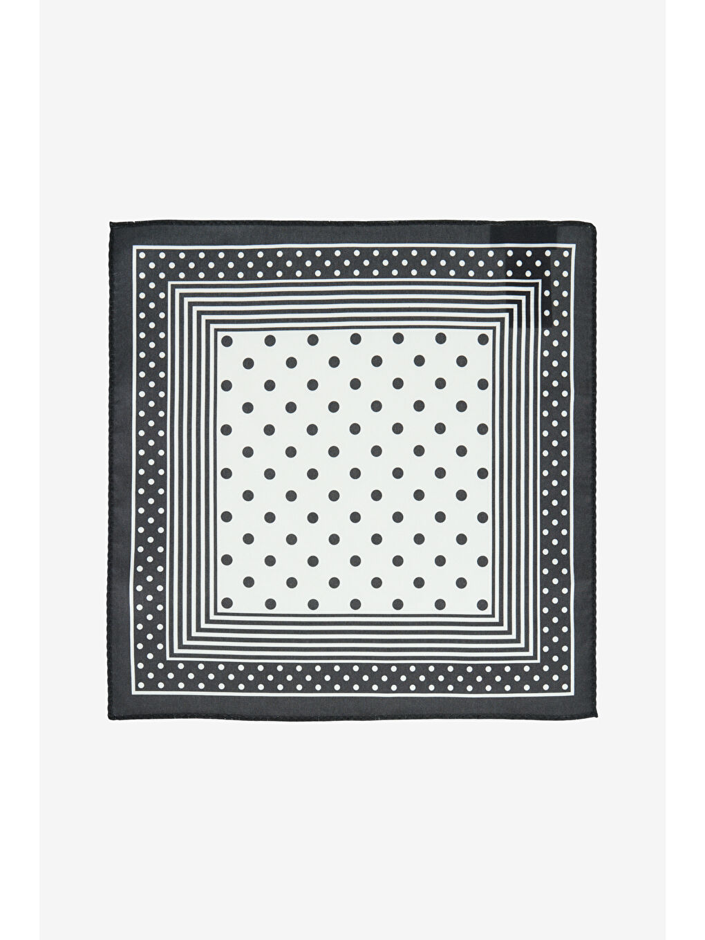 Erkek Siyah-Beyaz Desenli Mendil-1
