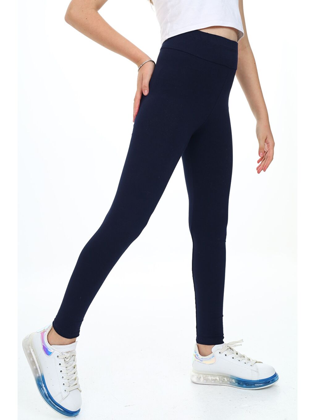 Lacivert Kız Çocuk Baskılı Tayt-3