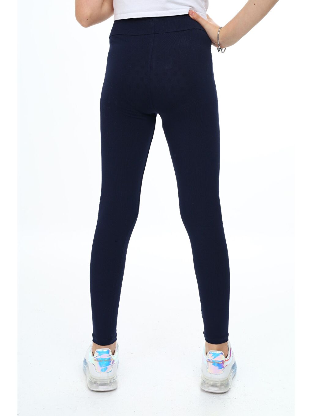 Lacivert Kız Çocuk Baskılı Tayt-4