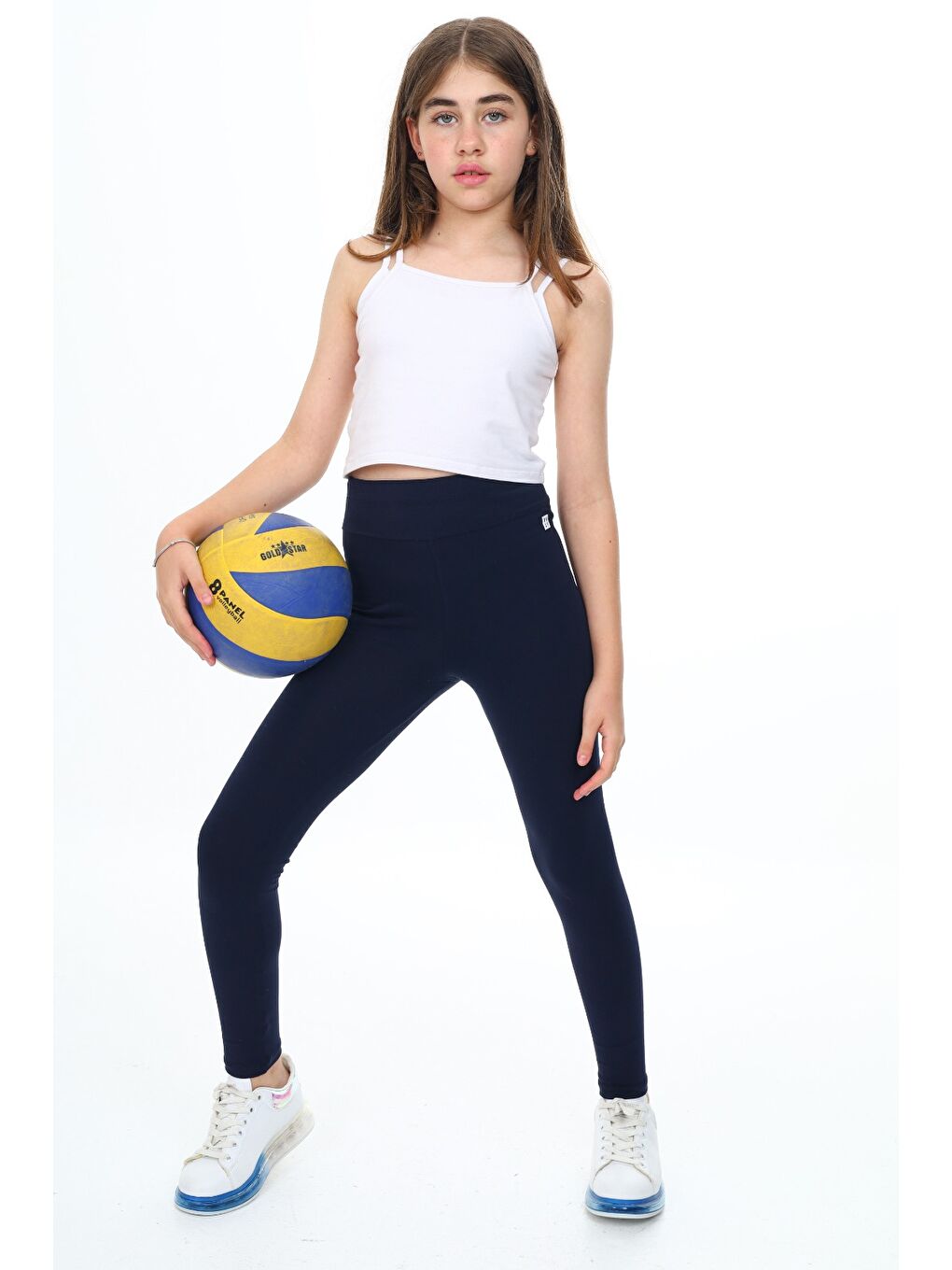 Lacivert Kız Çocuk Baskılı Tayt-5