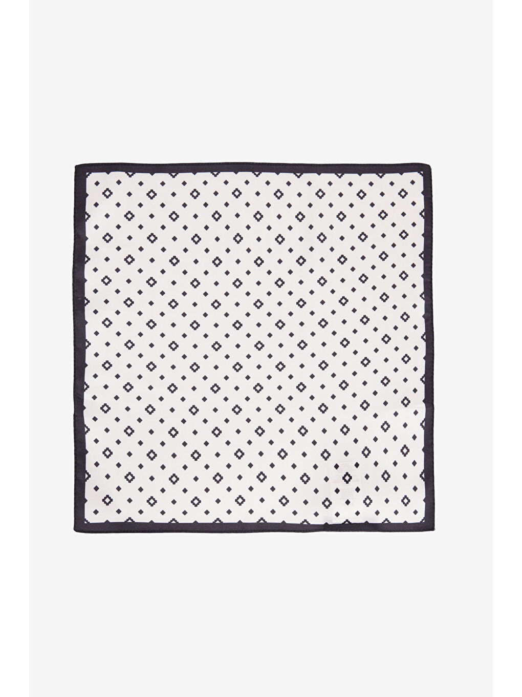 Erkek Beyaz-Siyah Desenli Mendil-1
