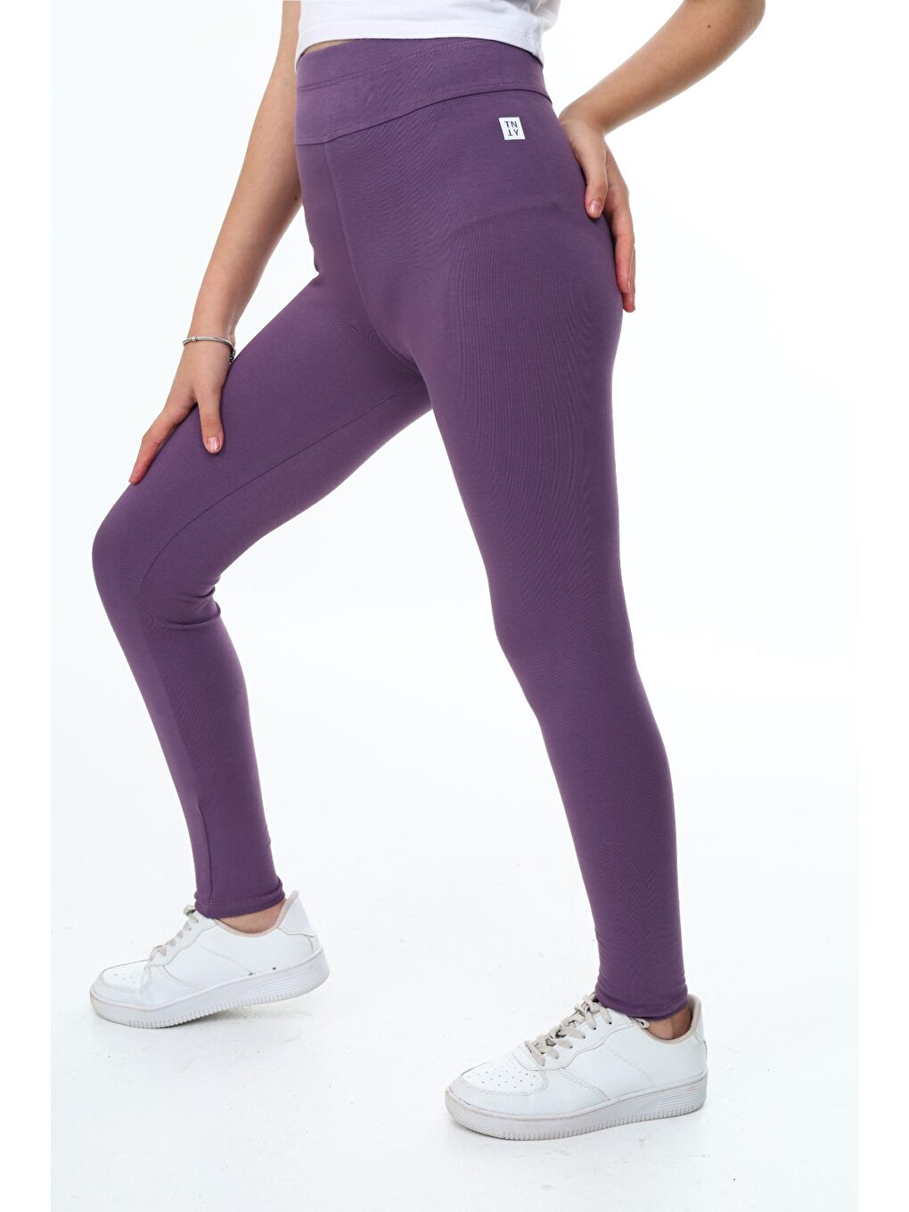 Mor Kız Çocuk Baskılı Tayt-1