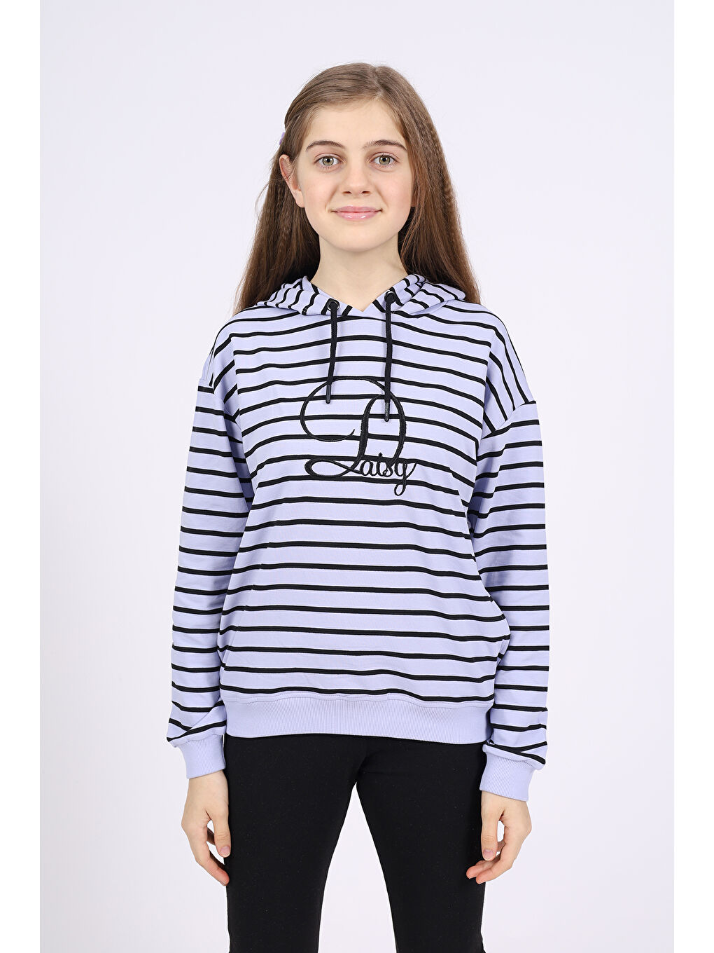 Mavi Kız Çocuk Nakışlı Sweatshirt