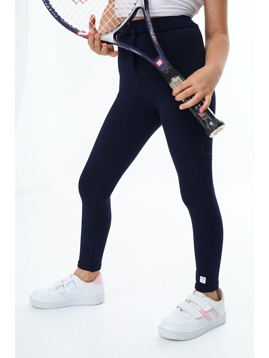 Lacivert Kız Çocuk Baskılı Tayt-1