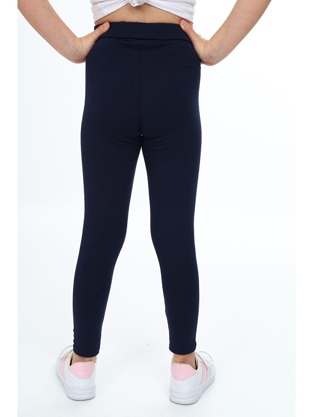 Lacivert Kız Çocuk Baskılı Tayt-4