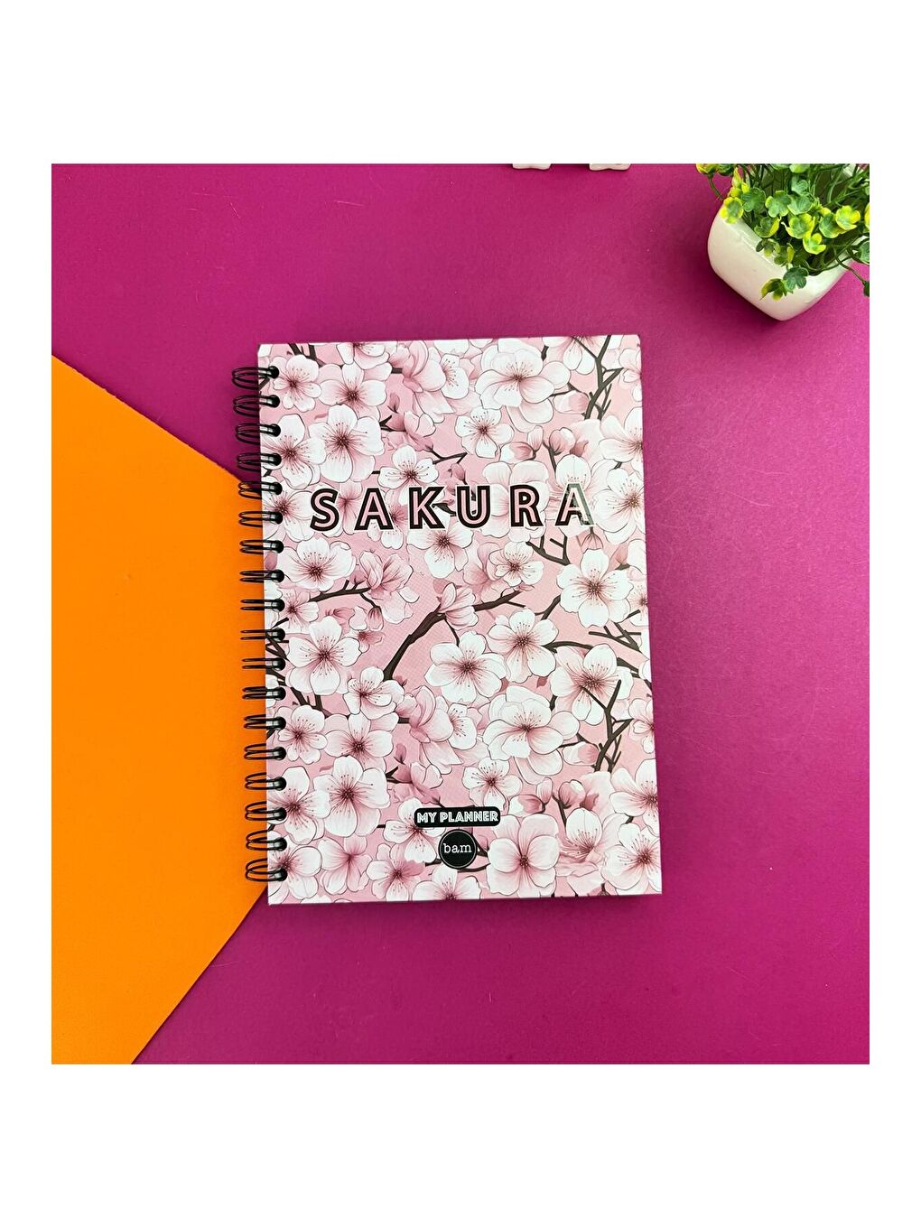 Pembe Sakura Tasarımlı Konuşan Ajanda