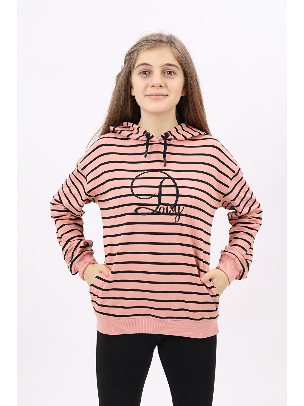Mercan Kız Çocuk Nakışlı Sweatshirt