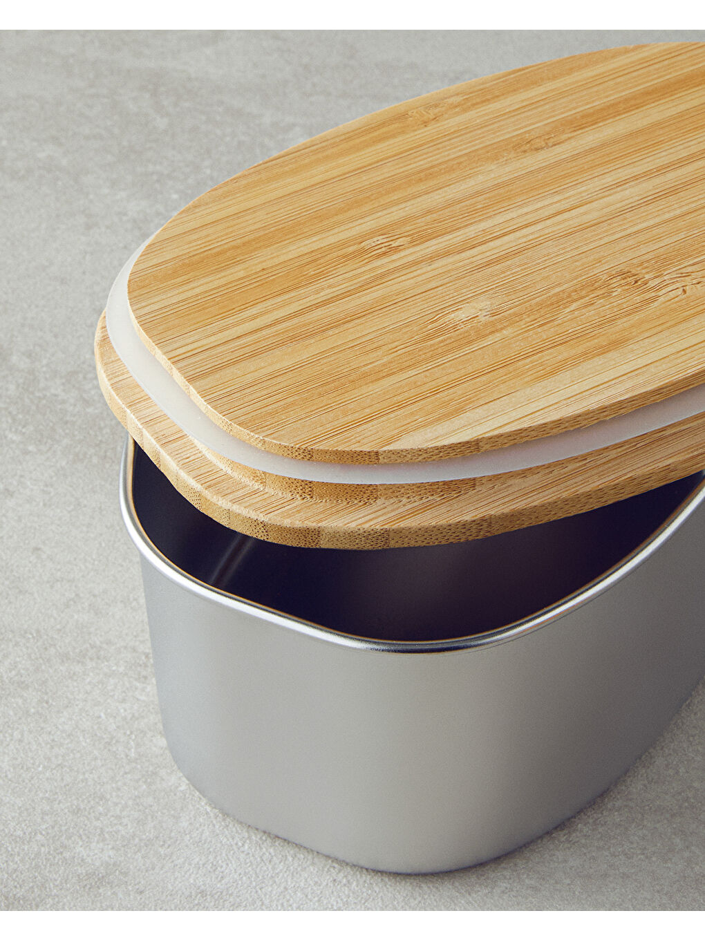 Gri Nador Paslanmaz Çelik Lunch Box 550 ml Silver-2