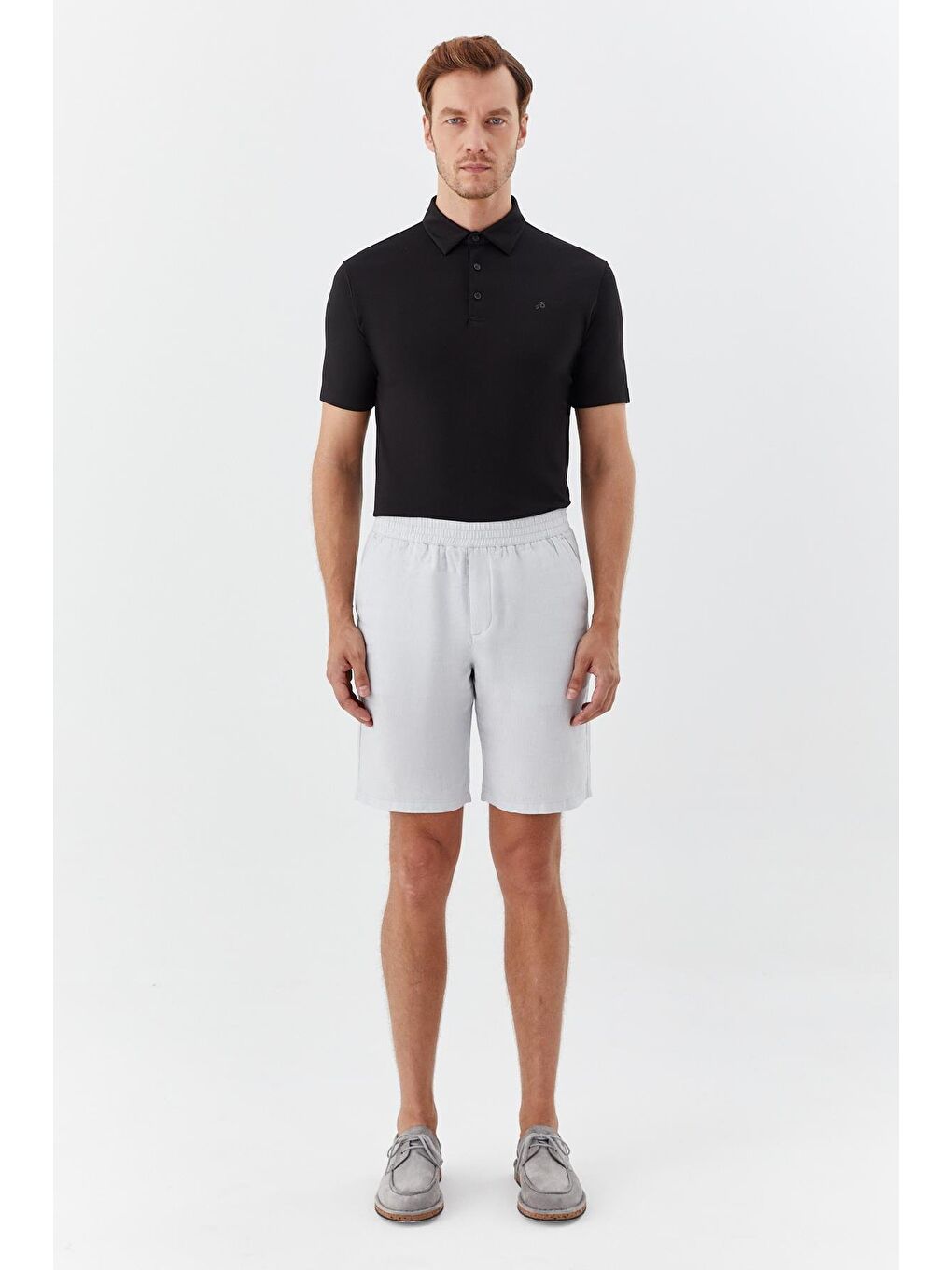 Erkek Açık Gri Bermuda Şort-1