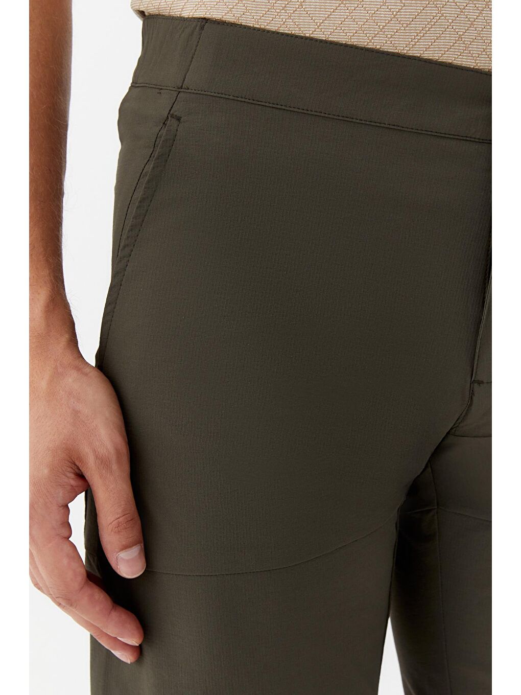 Erkek Haki Bermuda Şort – Kısa Boy, Yan Cep, Regular Fit-3