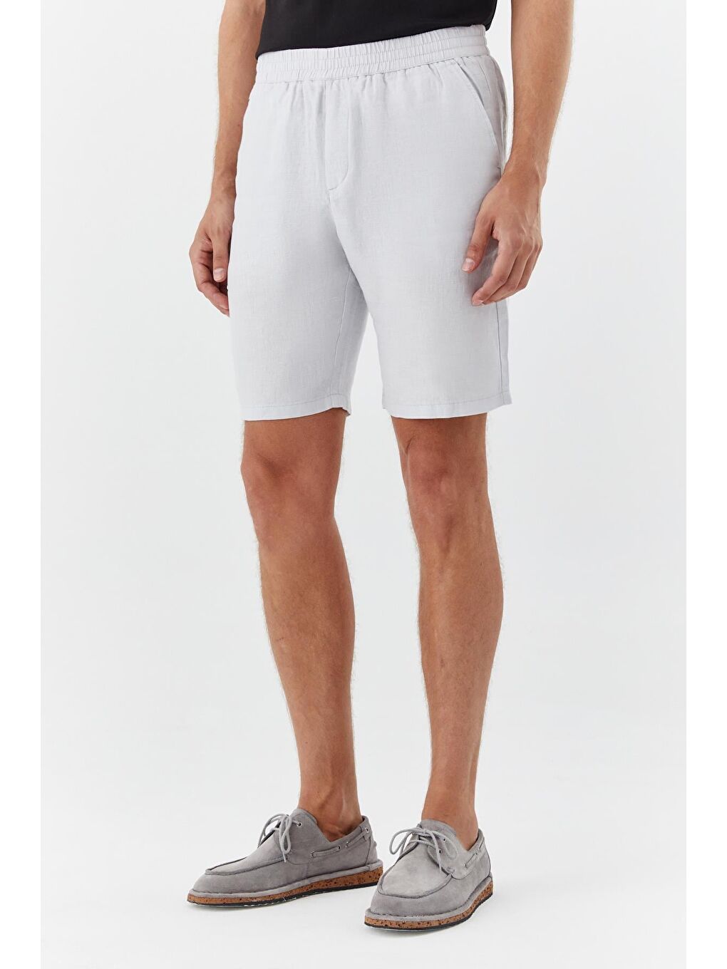 Erkek Açık Gri Bermuda Şort-2