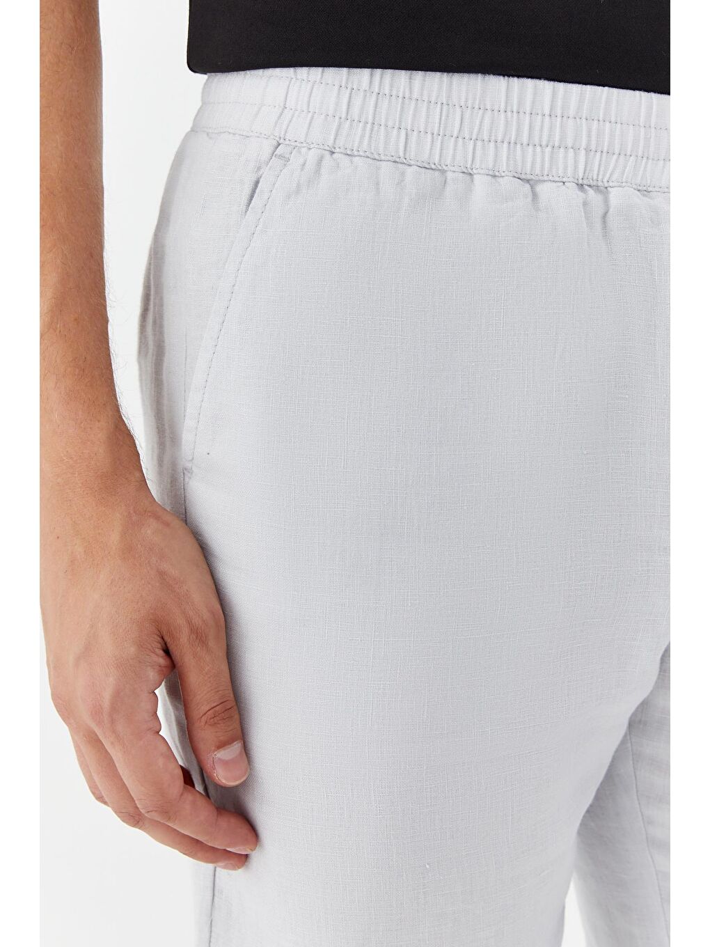 Erkek Açık Gri Bermuda Şort-3