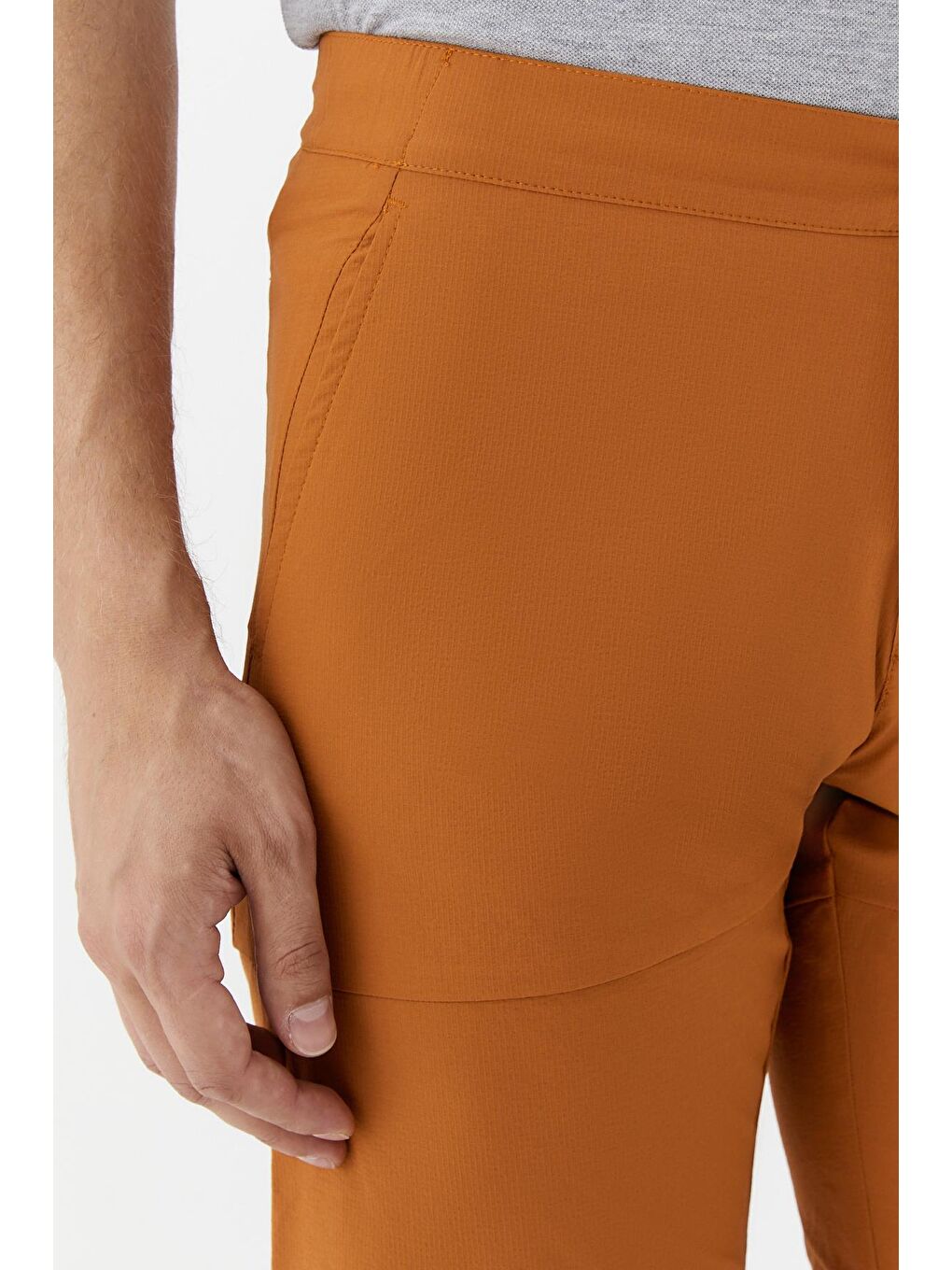 Kahverengi Erkek Kiremit Bermuda Şort – Kısa Boy, Yan Cep, Regular Fit-3