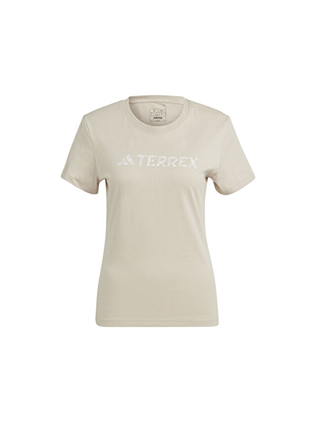 W Logo Tee Kadın Antrenman Tişörtü Ib1157 Bej-3