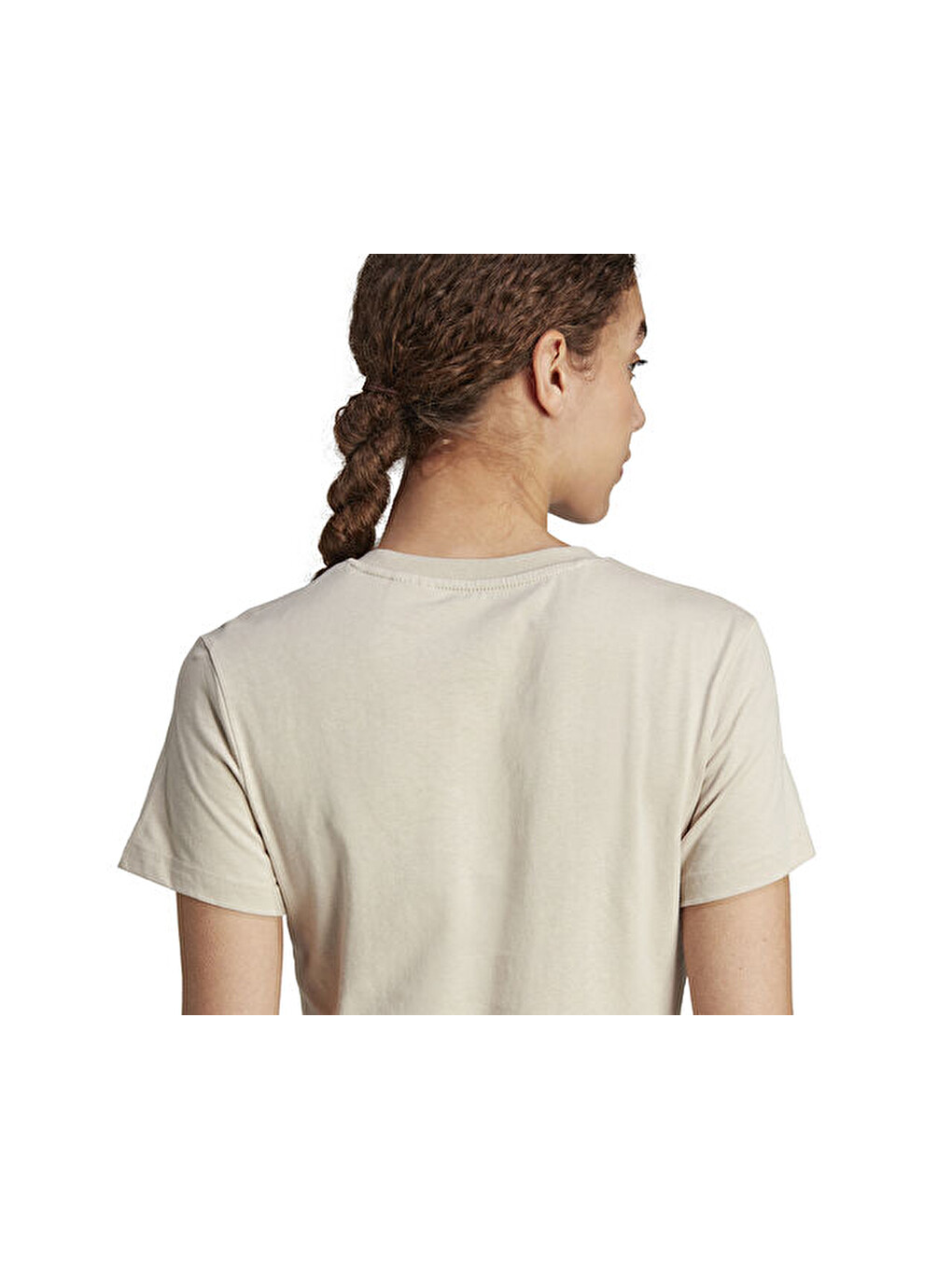 W Logo Tee Kadın Antrenman Tişörtü Ib1157 Bej-5