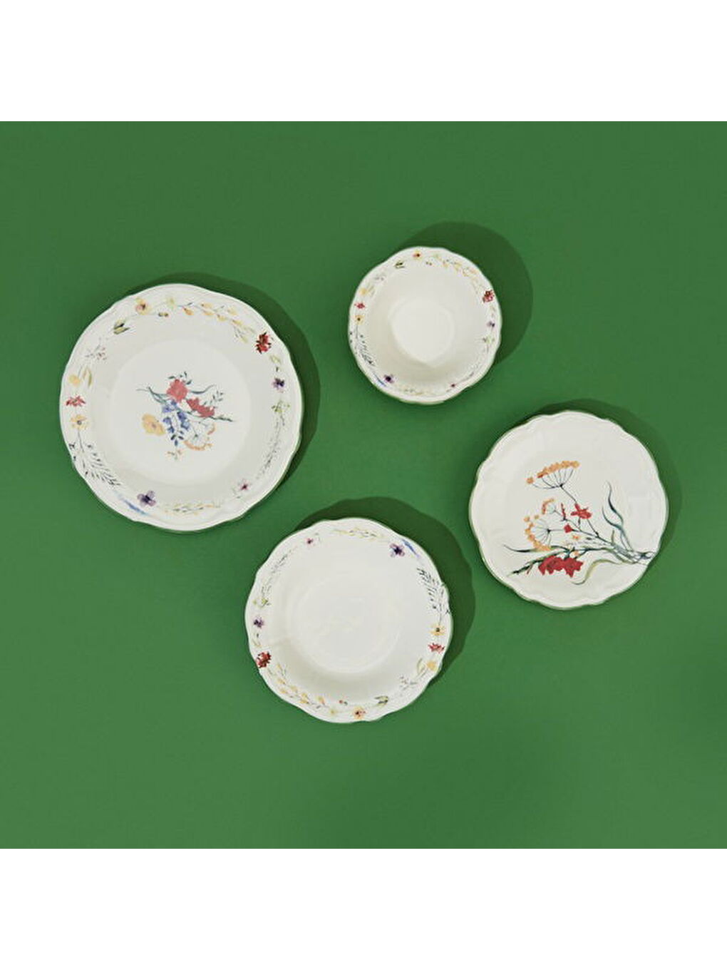 Karışık Kitchen Bloom 24 Parça Yemek Takımı - Renkli-2