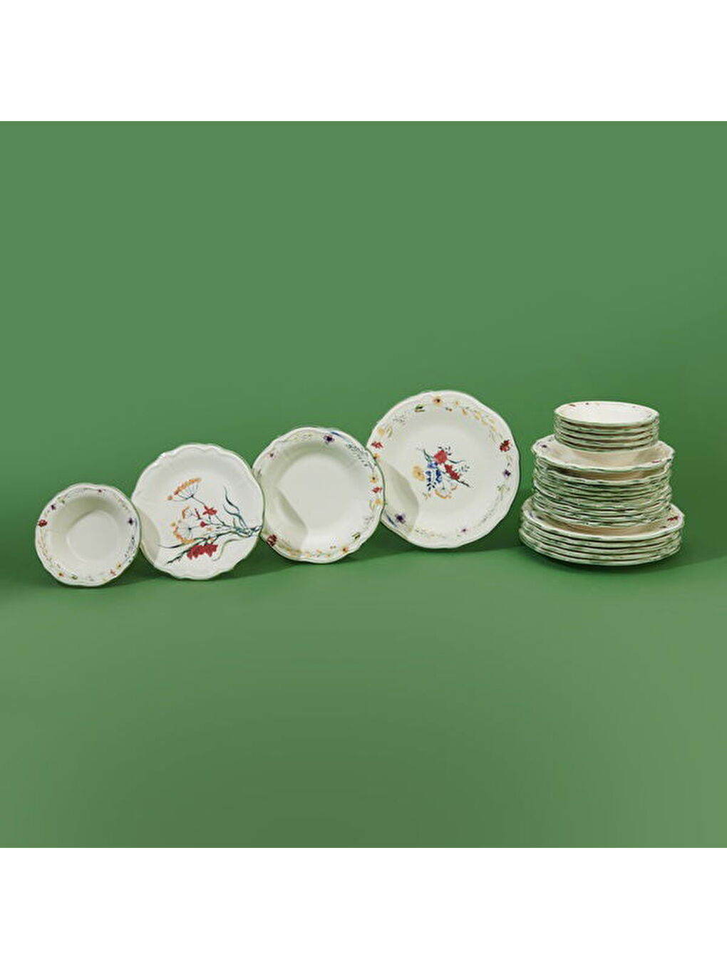 Karışık Kitchen Bloom 24 Parça Yemek Takımı - Renkli-3