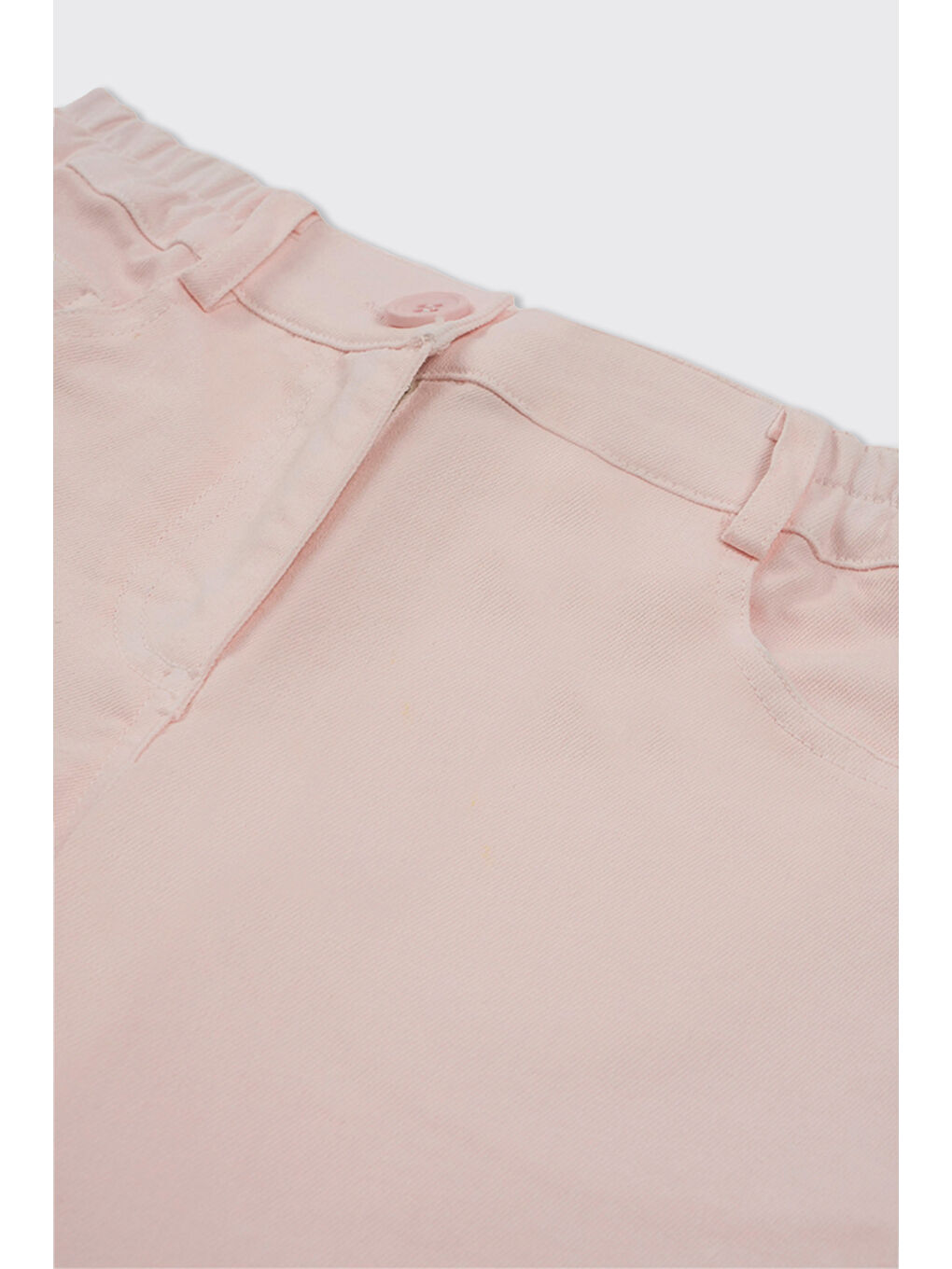 Kız Bebek Düğmeli Pembe Pantolon-2