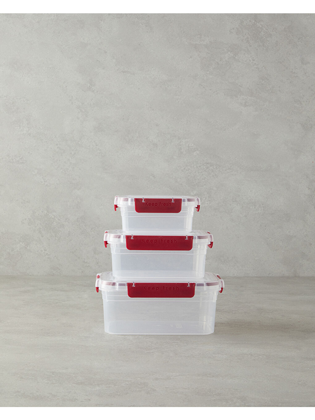 Arnie Plastik 3'lü Saklama Kabı Bordo