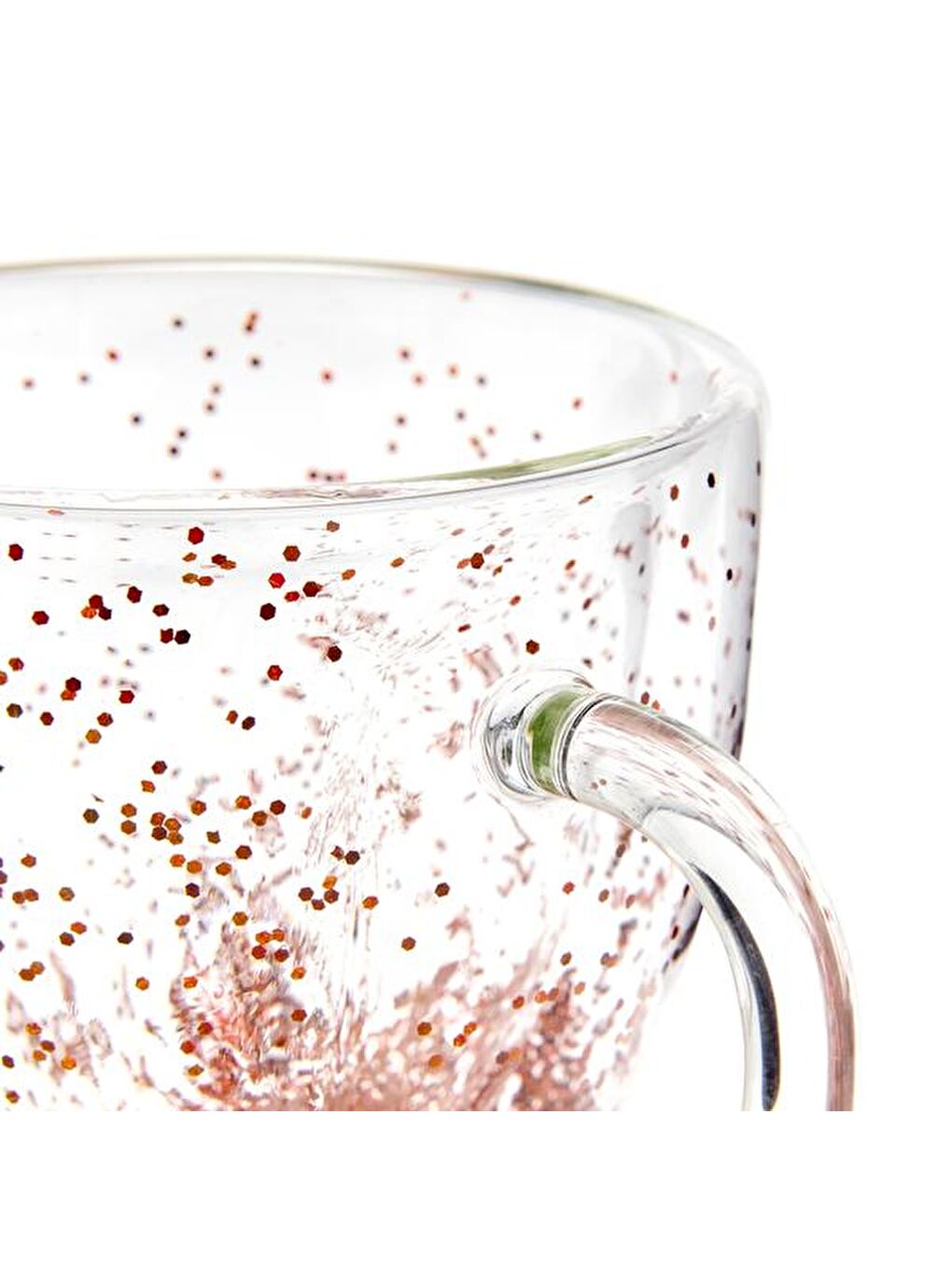 Renksiz Simli Çift Cidarlı Bardak - Şeffaf - 150 ml-3