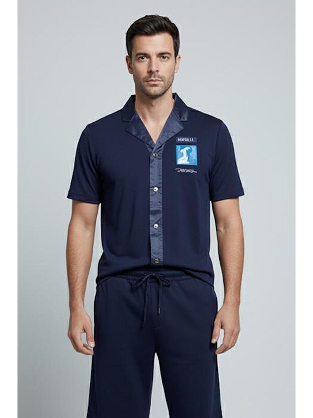 Giotelli Lacivert Giopol Ceket Şort Erkek Takım-1