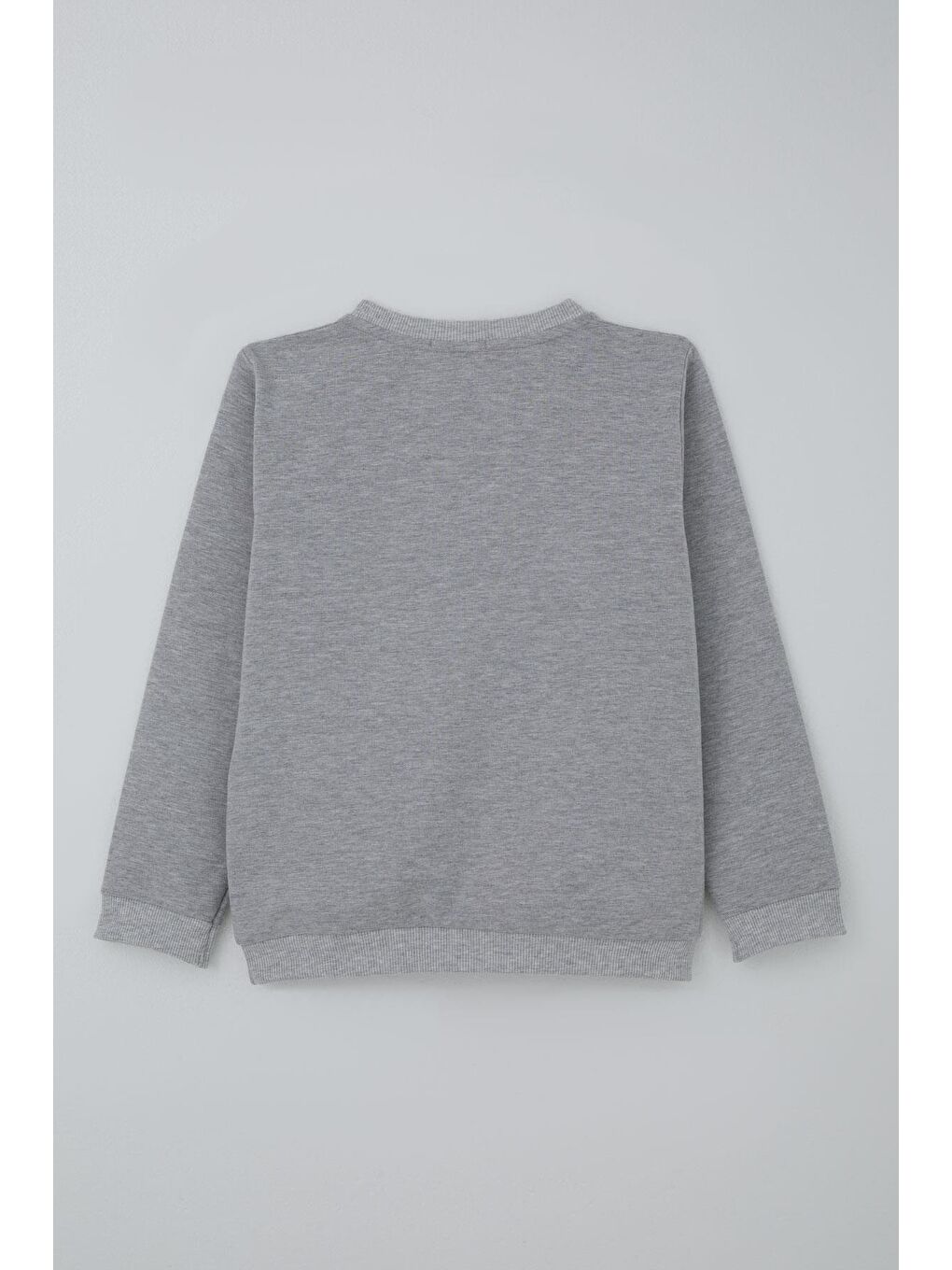 Kız Çocuk Eşofman Takımı Kelebek Baskılı Pantolonu Çima Dikişli Açık Gri Melanj (4-8 Yaş)-3