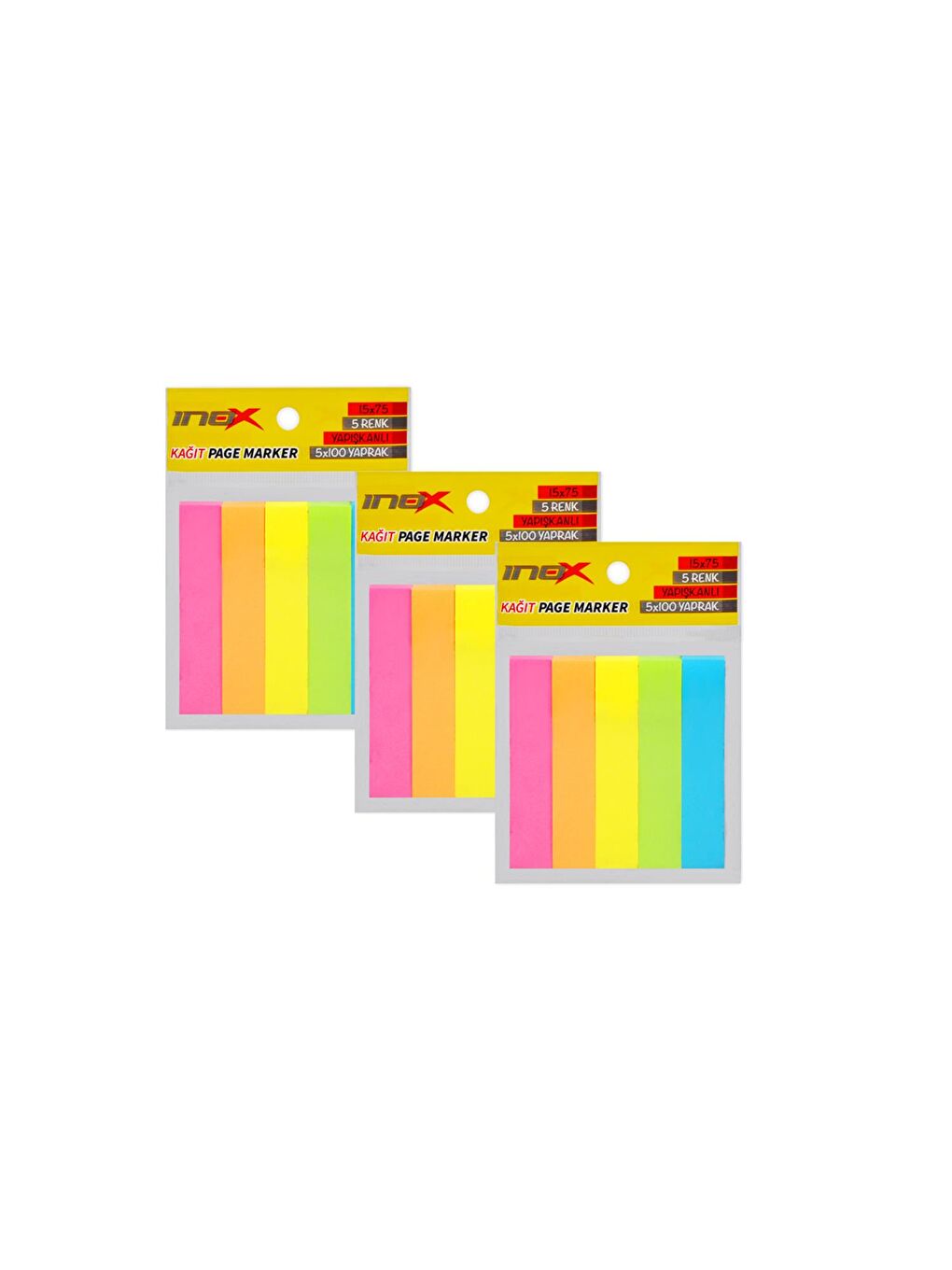 Yapışkanlı Kağıt Page Marker 15x75 5 Renk 100 Yaprak (04662)-2