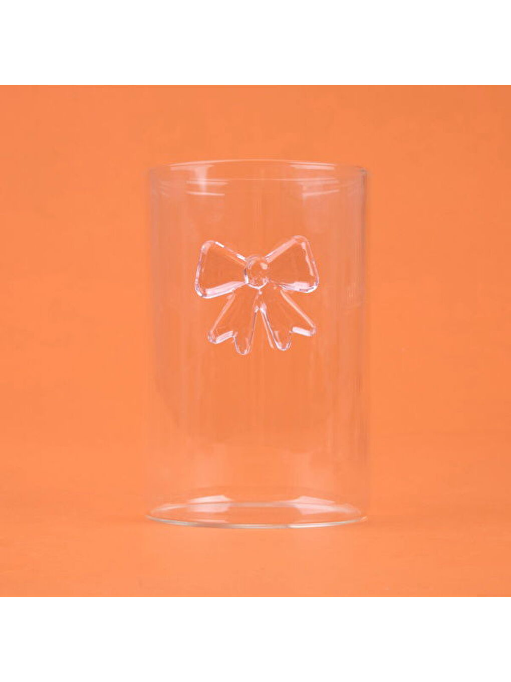 Renksiz Kitchen Fiyonk Figürlü Borosilikat Cam Meşrubat Bardağı - Şeffaf - 510 ml