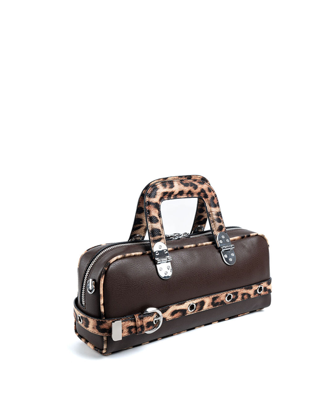 Kahverengi Kadın Omuz Çantası SP1258-M105 SILVER POLO El Çantası Kahve-Leopar Taba-1