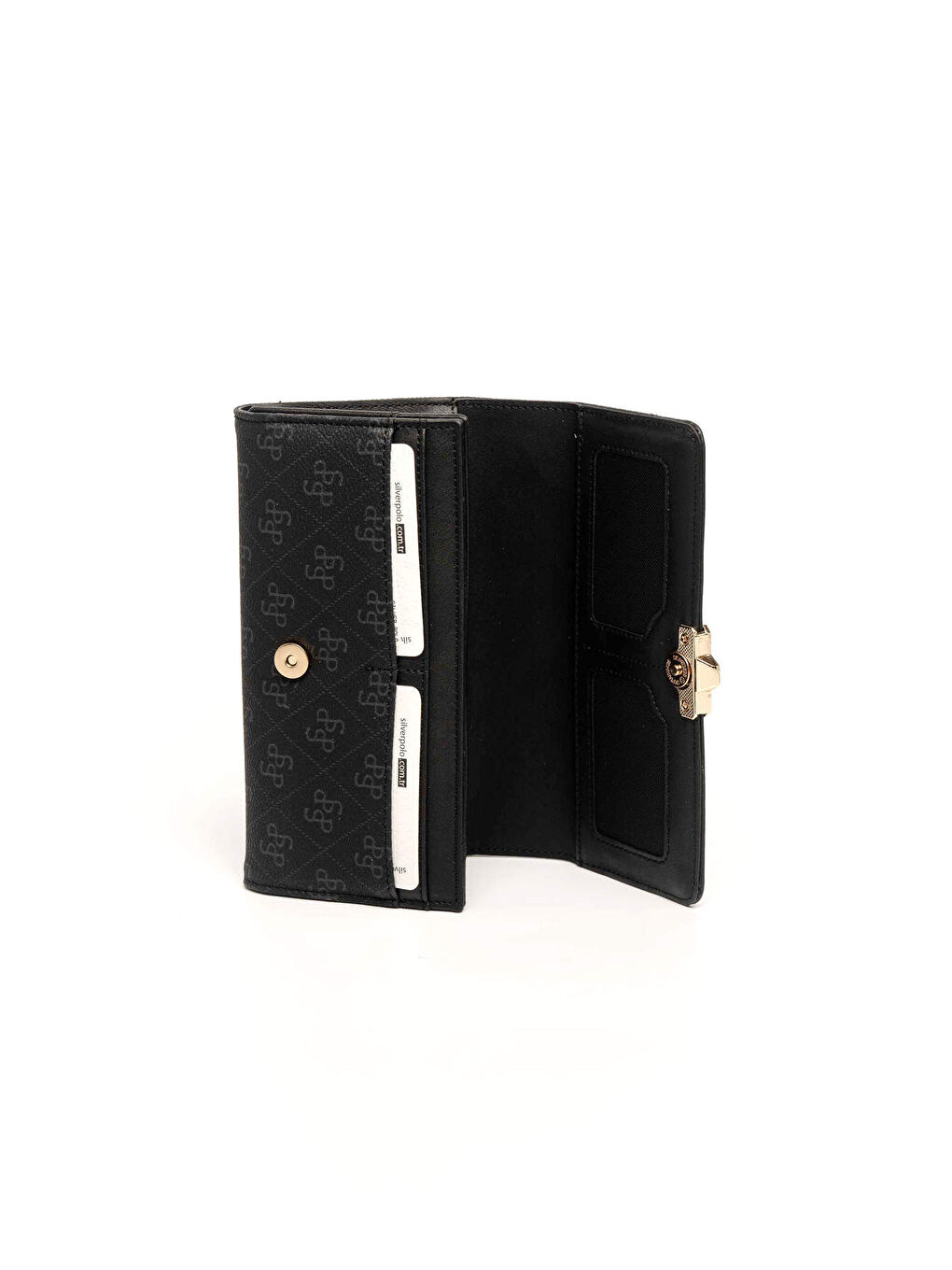 Siyah Kadın Portföy Çantası 979-46578 SILVER POLO BAYAN PORTFÖY M178 SİYAH-MAT SİYAH-3