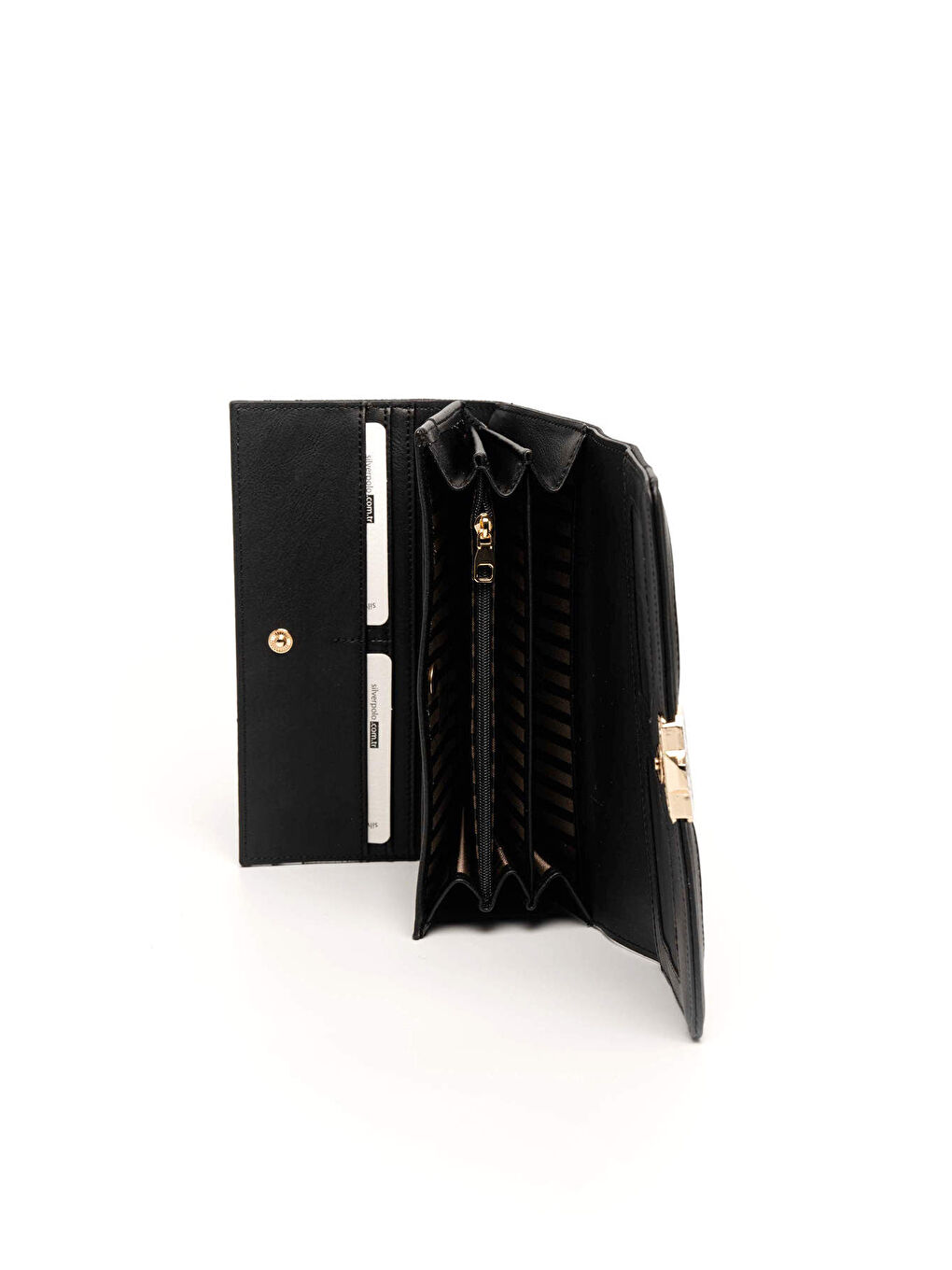 Siyah Kadın Portföy Çantası 979-46578 SILVER POLO BAYAN PORTFÖY M178 SİYAH-MAT SİYAH-5