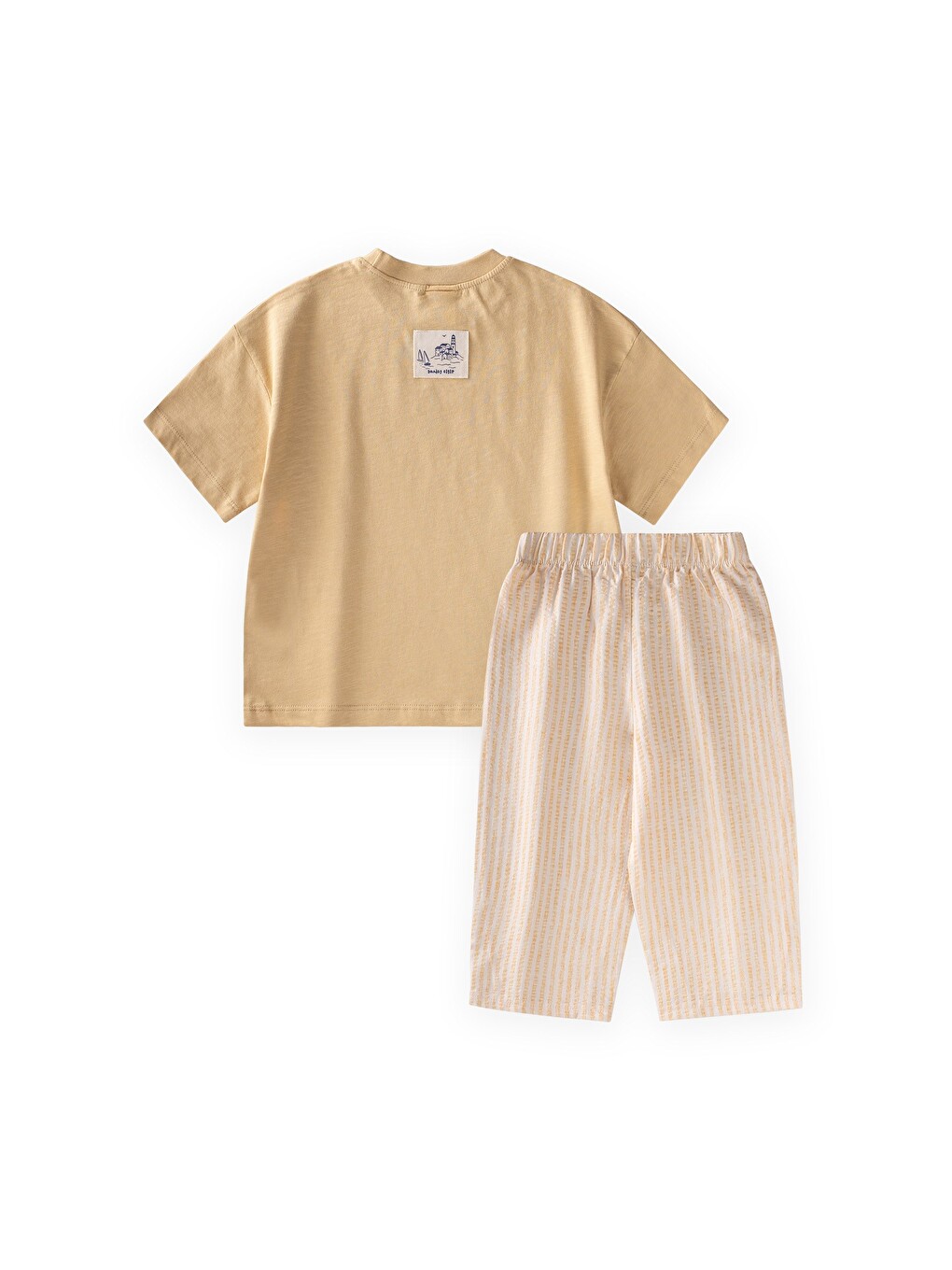 Sarı Oversize T-Shirt Takım 2-10 Yaş Sundres-2