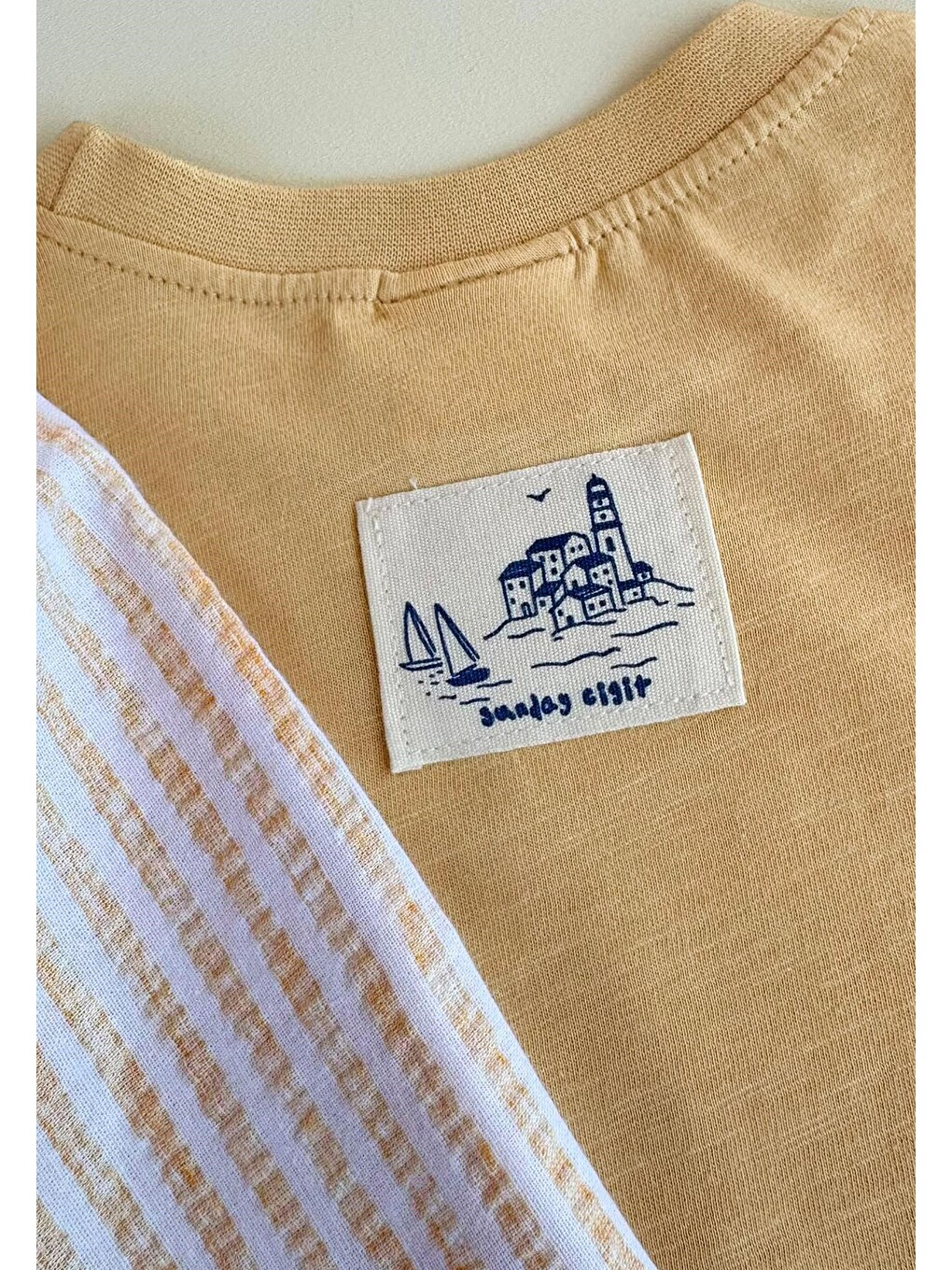 Sarı Oversize T-Shirt Takım 2-10 Yaş Sundres-3