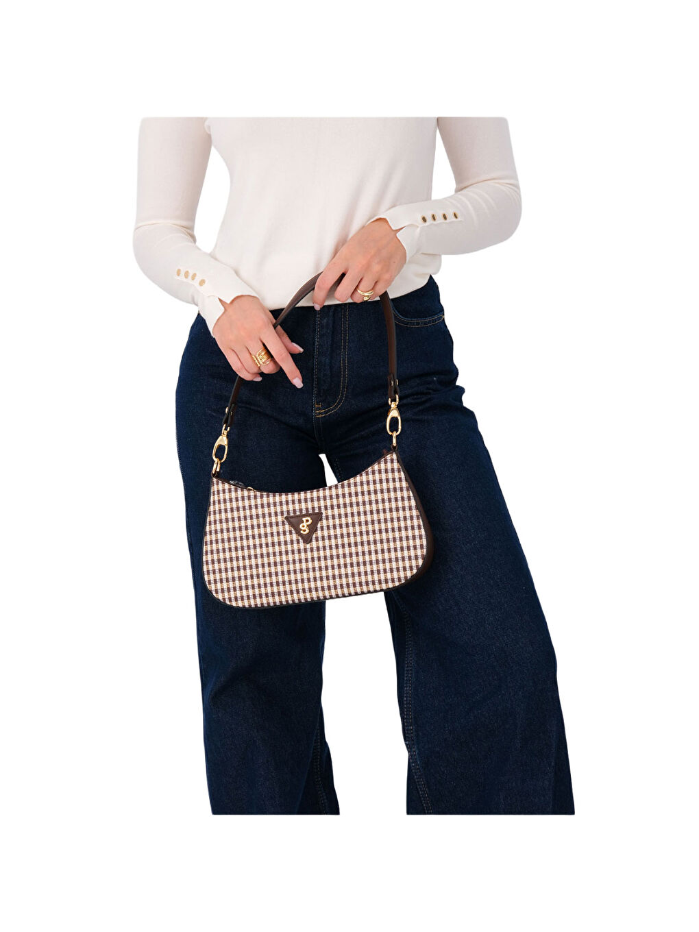 Kahverengi Kadın Çapraz Çanta 1251-47932 SILVER POLO ÇAPRAZ BAYAN ÇANTASI M191 KAHVE SARI-MAT KAHVE-1