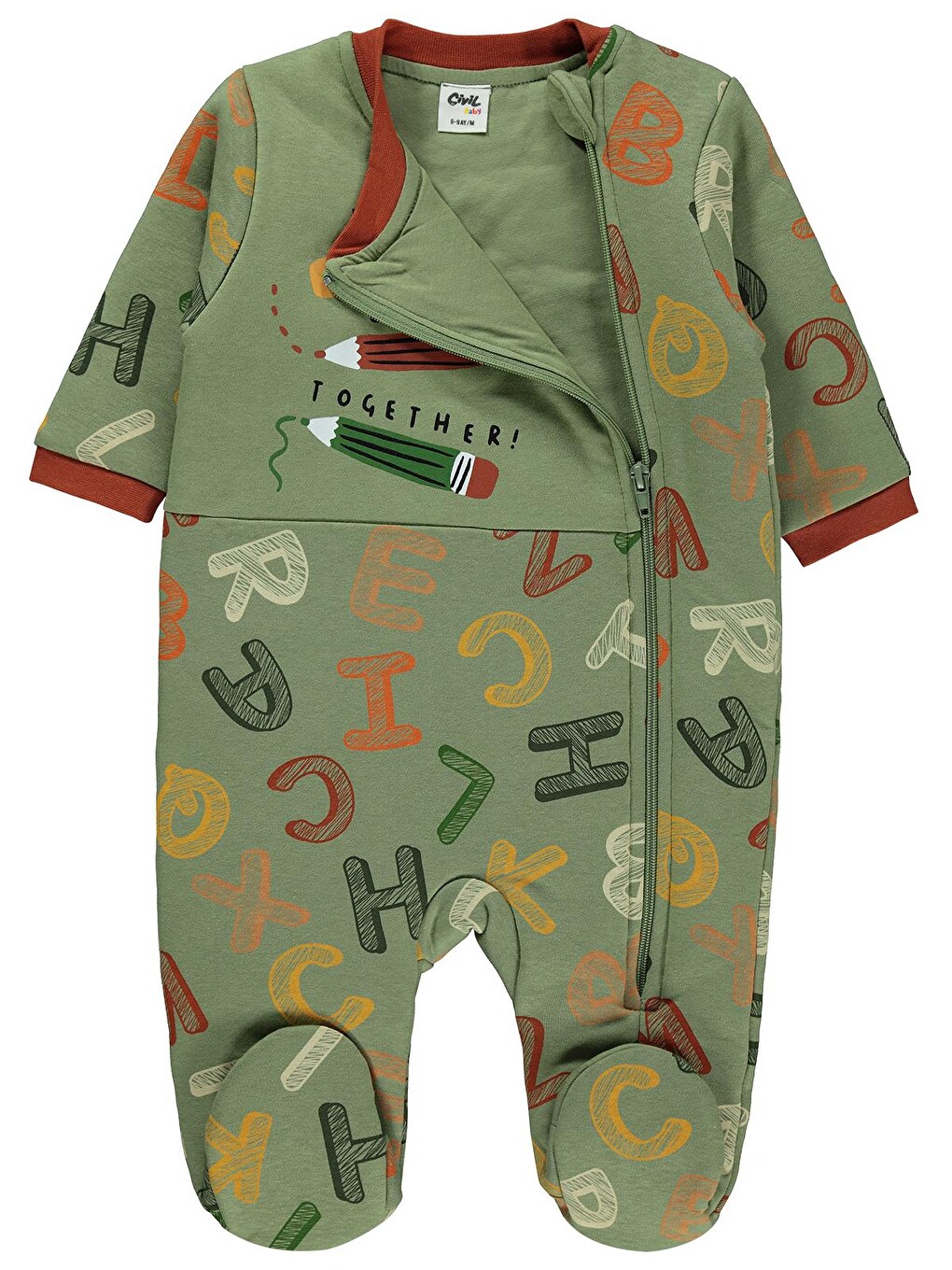 Baby Erkek Bebek Uyku Tulumu 6-9 Ay Haki-2